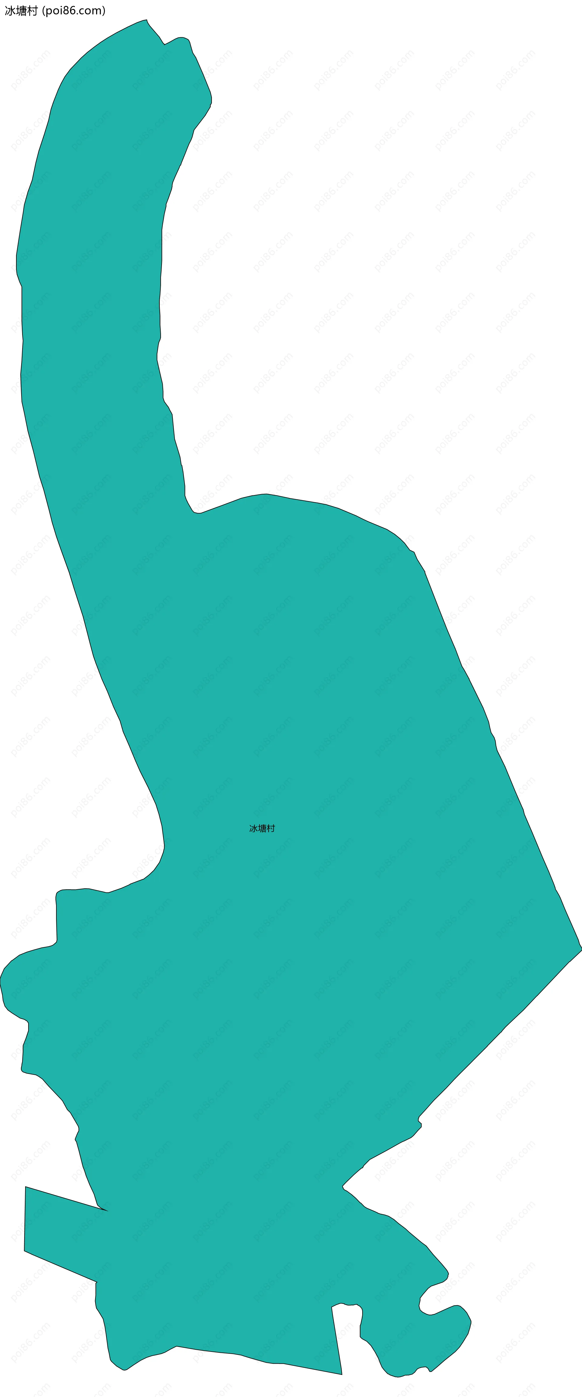 冰塘村边界地图