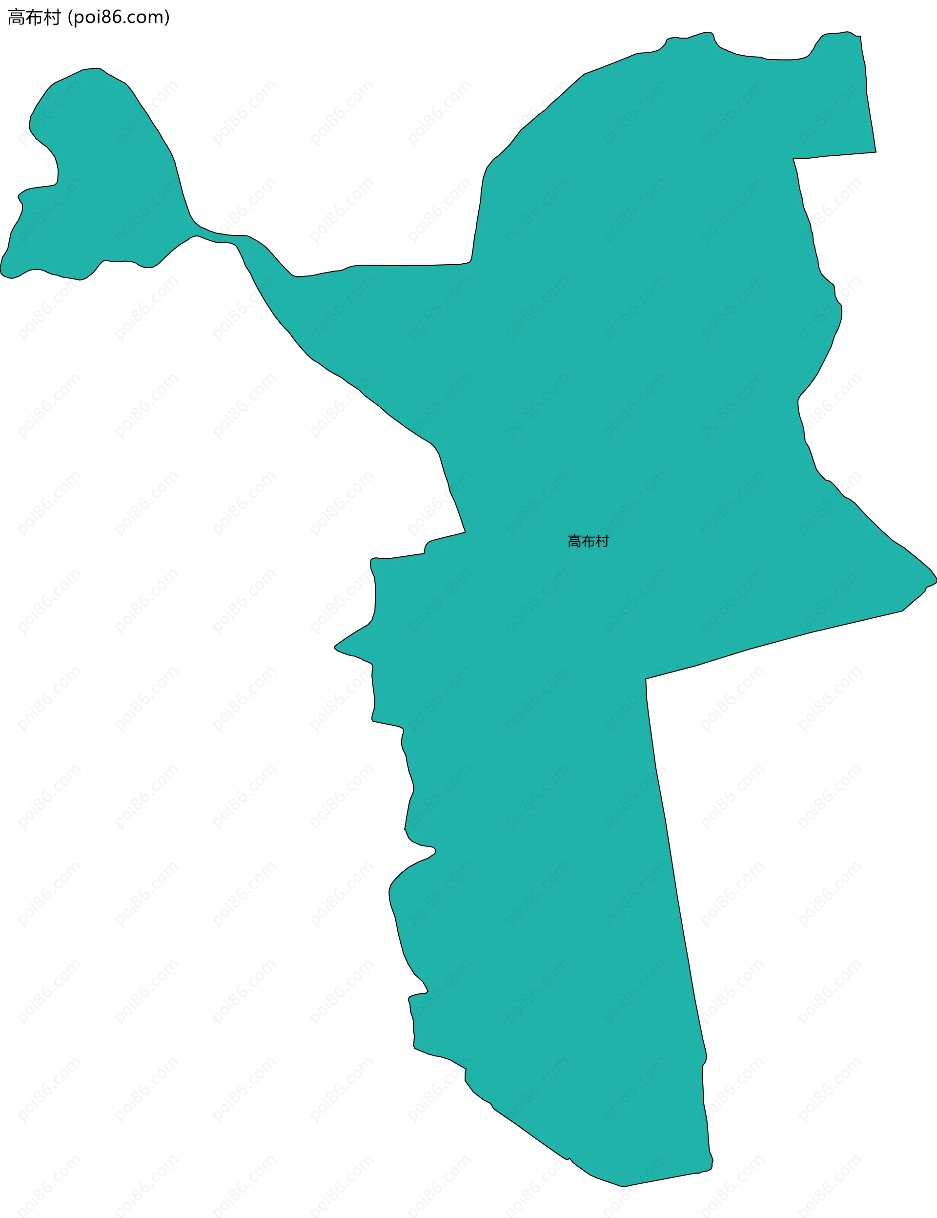 高布村边界地图