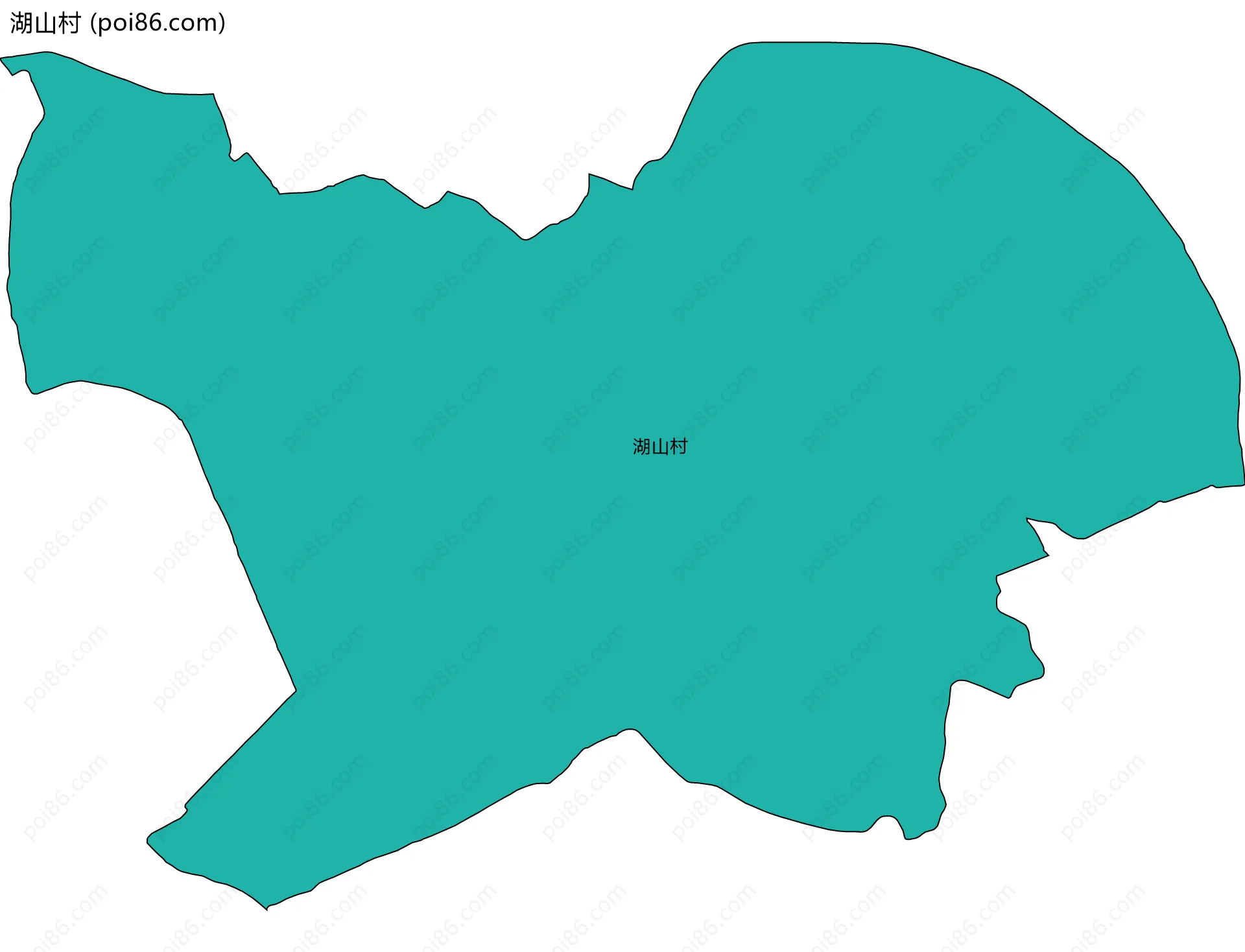 湖山村边界地图