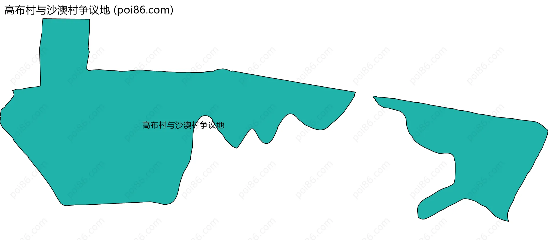 高布村与沙澳村争议地边界地图