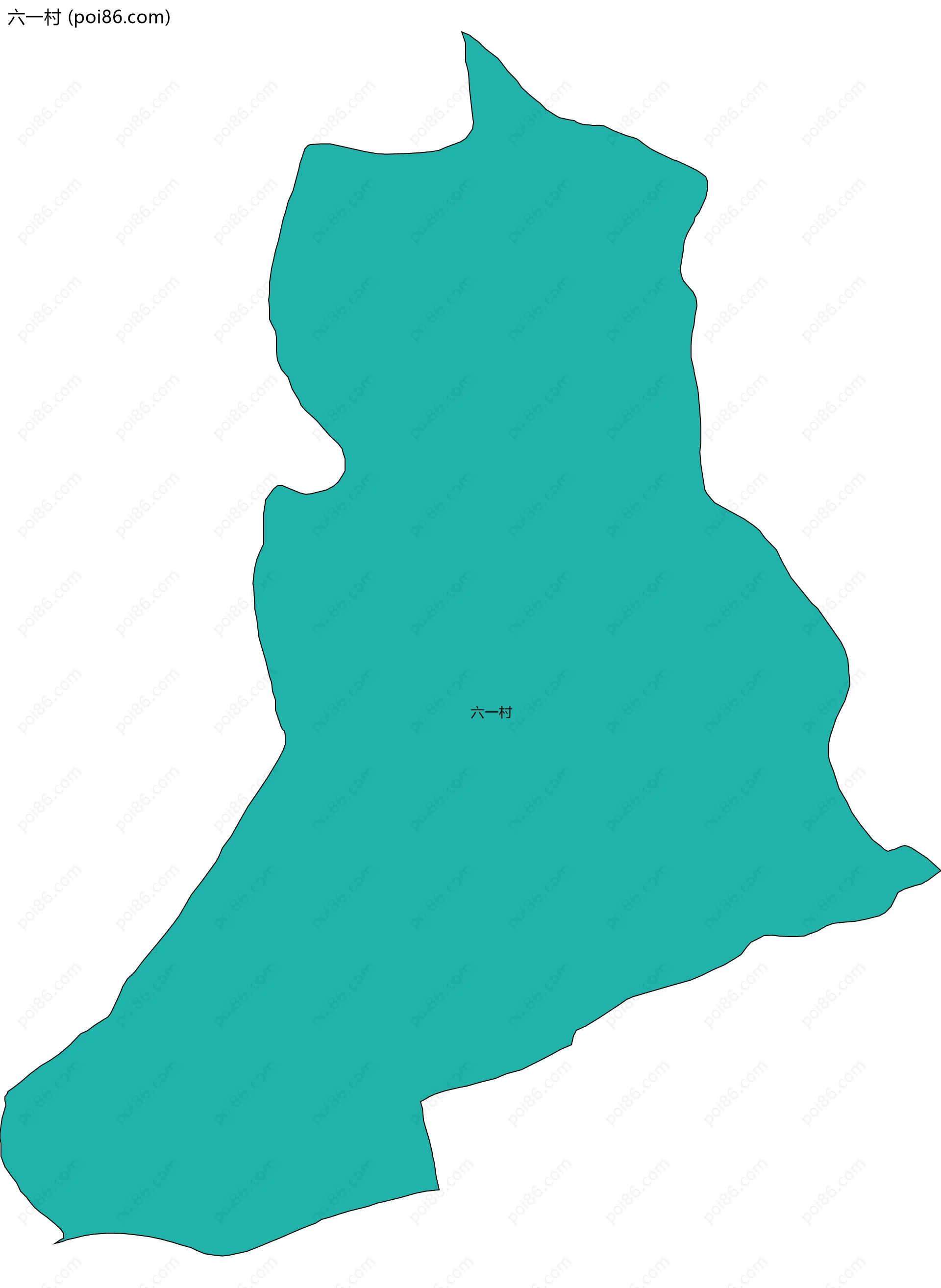 六一村边界地图