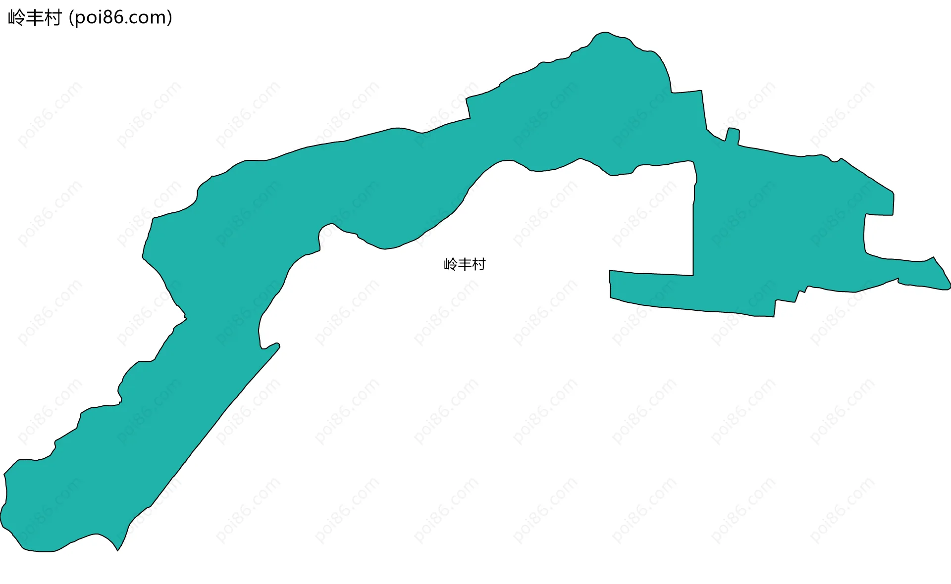 岭丰村边界地图