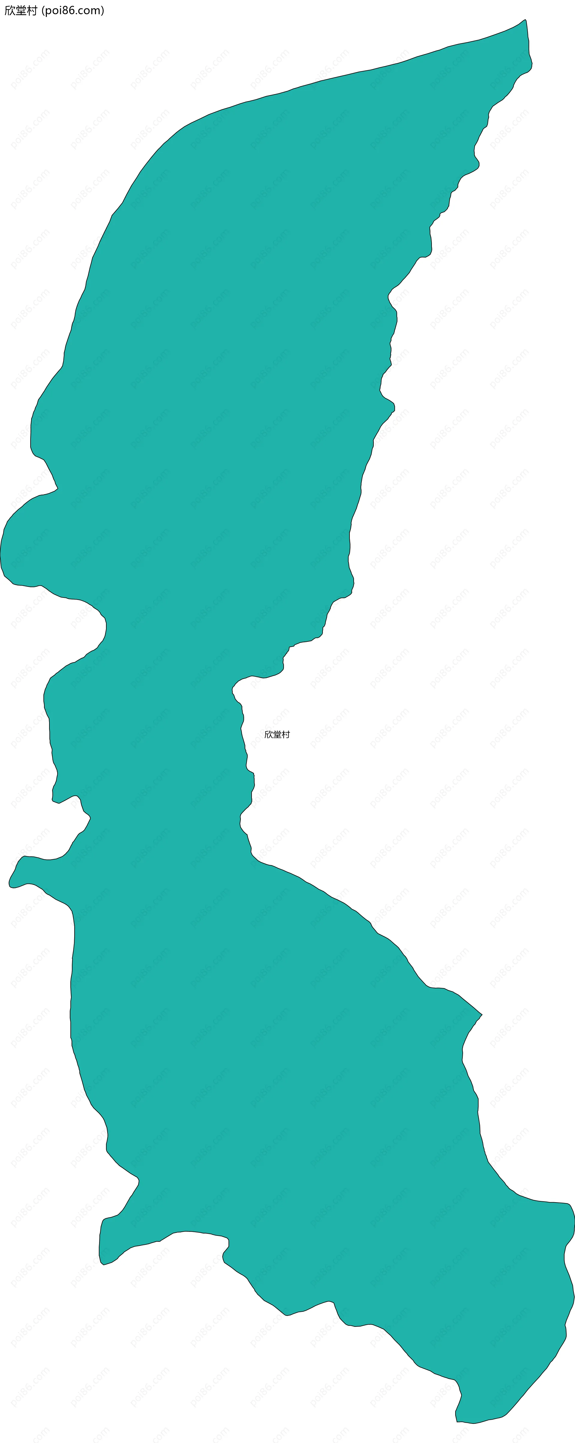 欣堂村边界地图