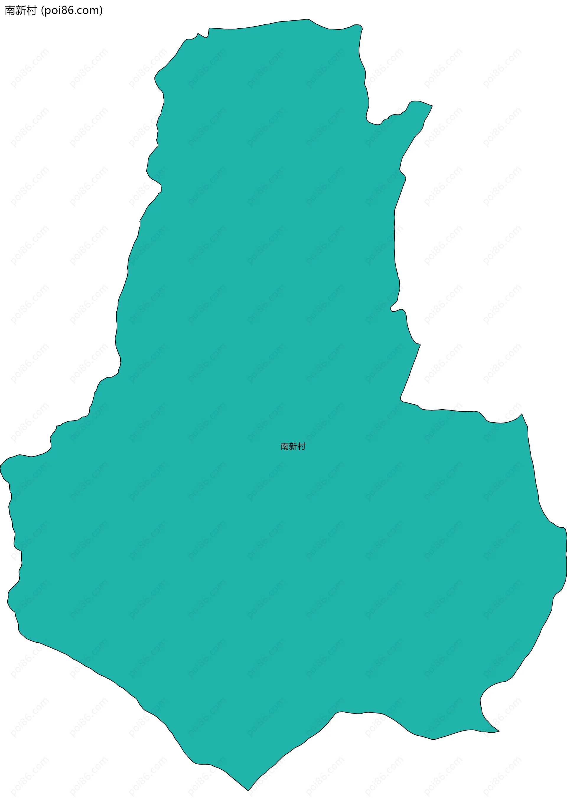 南新村边界地图