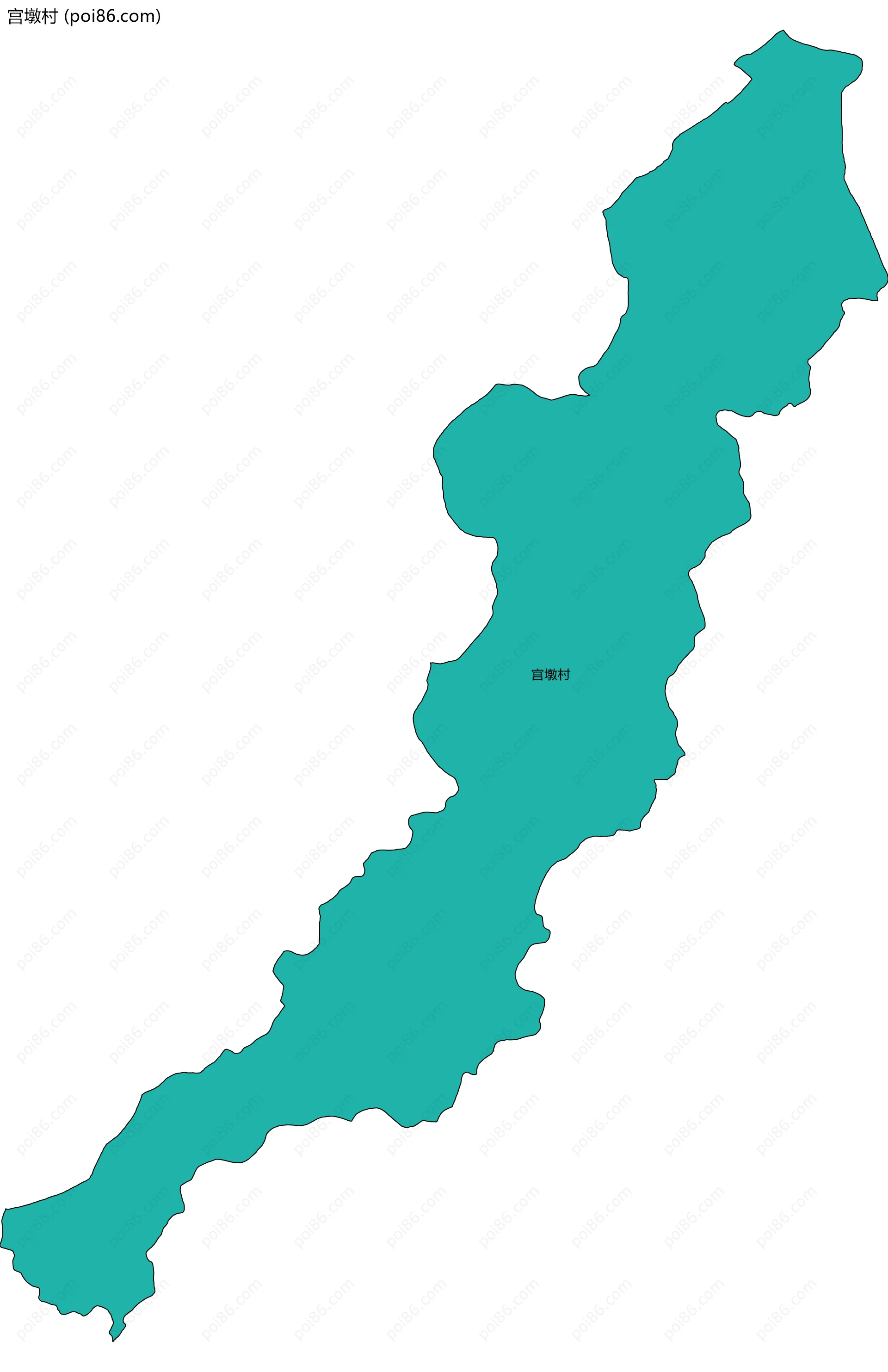 宫墩村边界地图