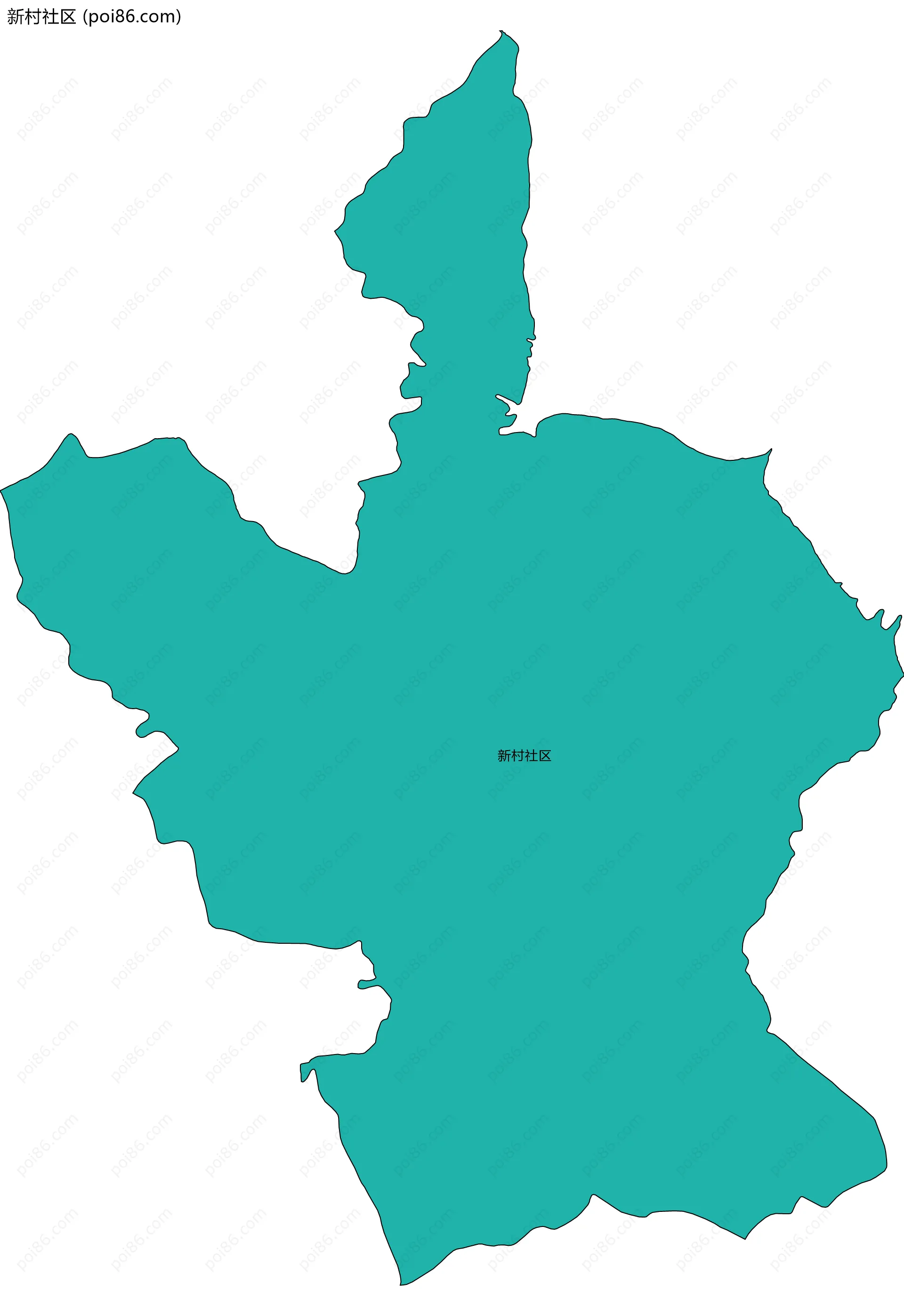 新村社区边界地图