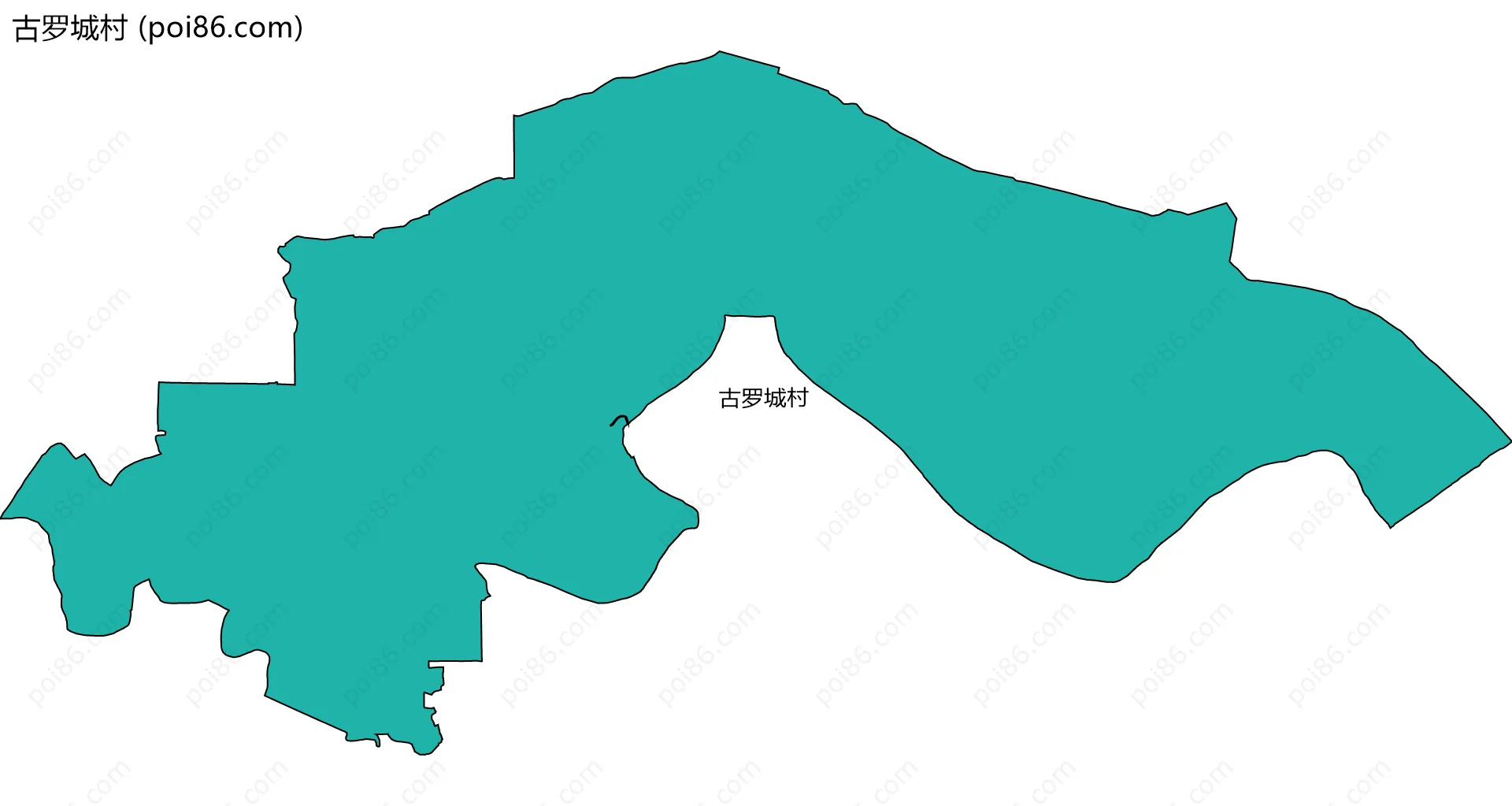 古罗城村边界地图