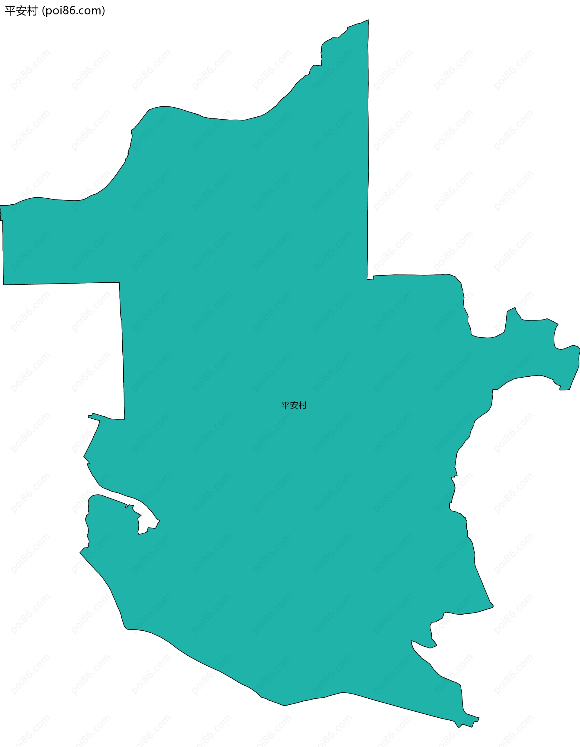平安村边界地图