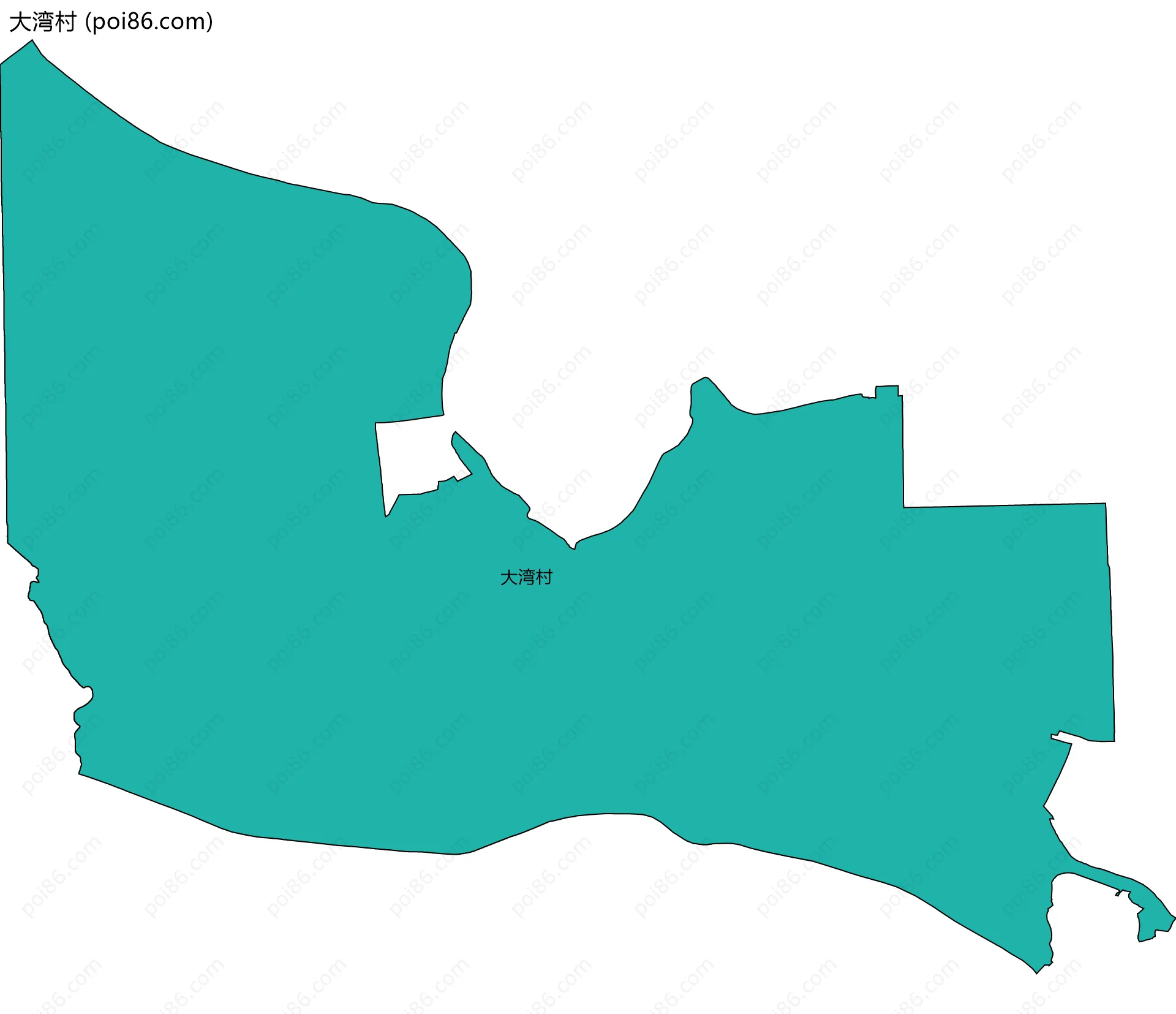 大湾村边界地图