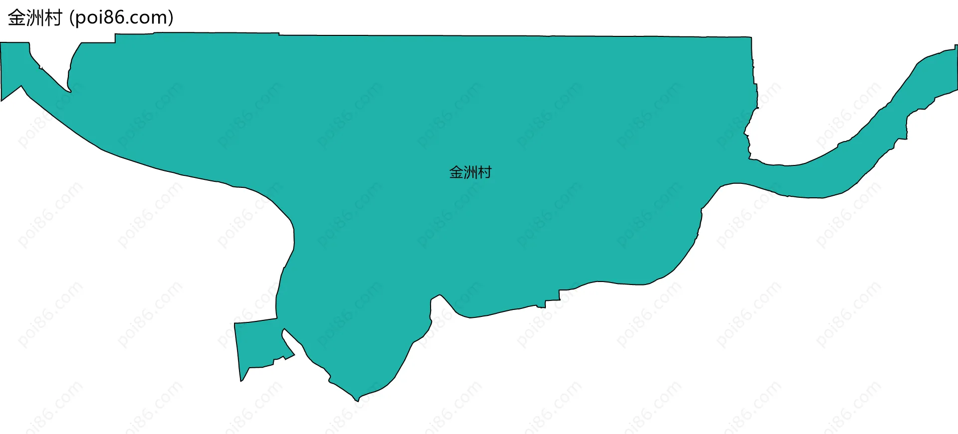 金洲村边界地图