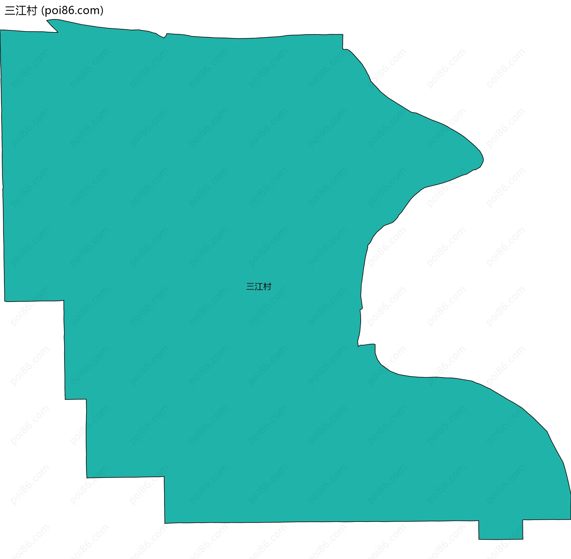 三江村边界地图