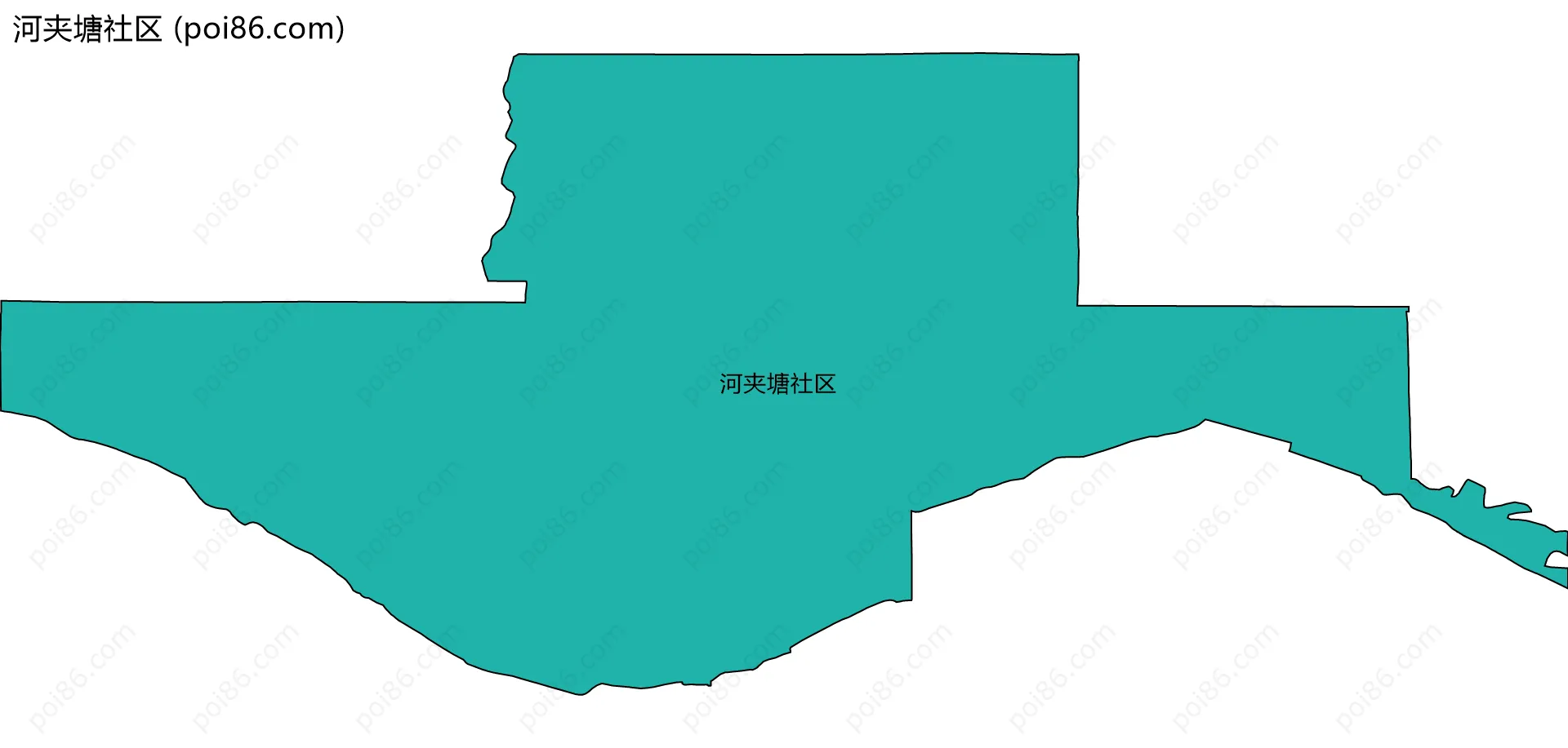 河夹塘社区边界地图