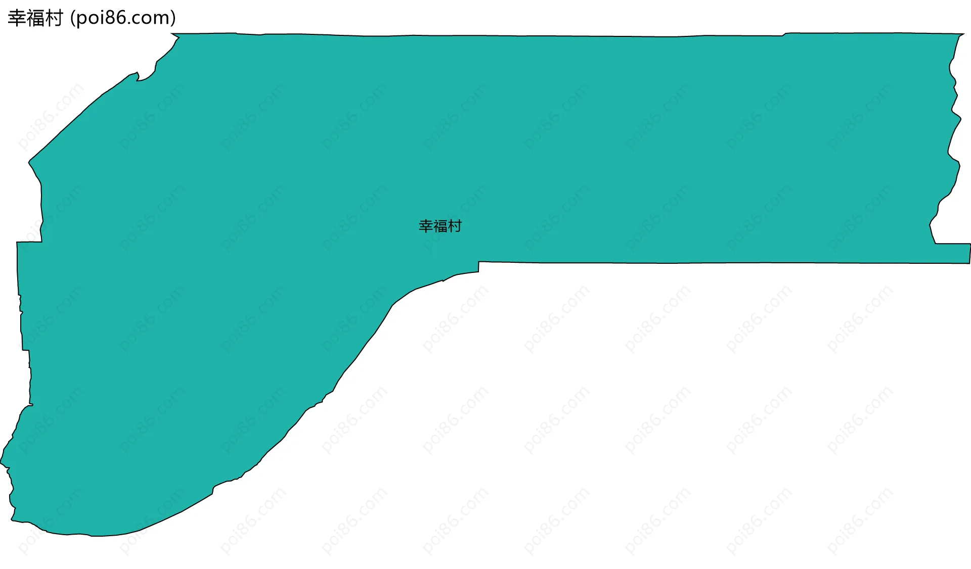 幸福村边界地图