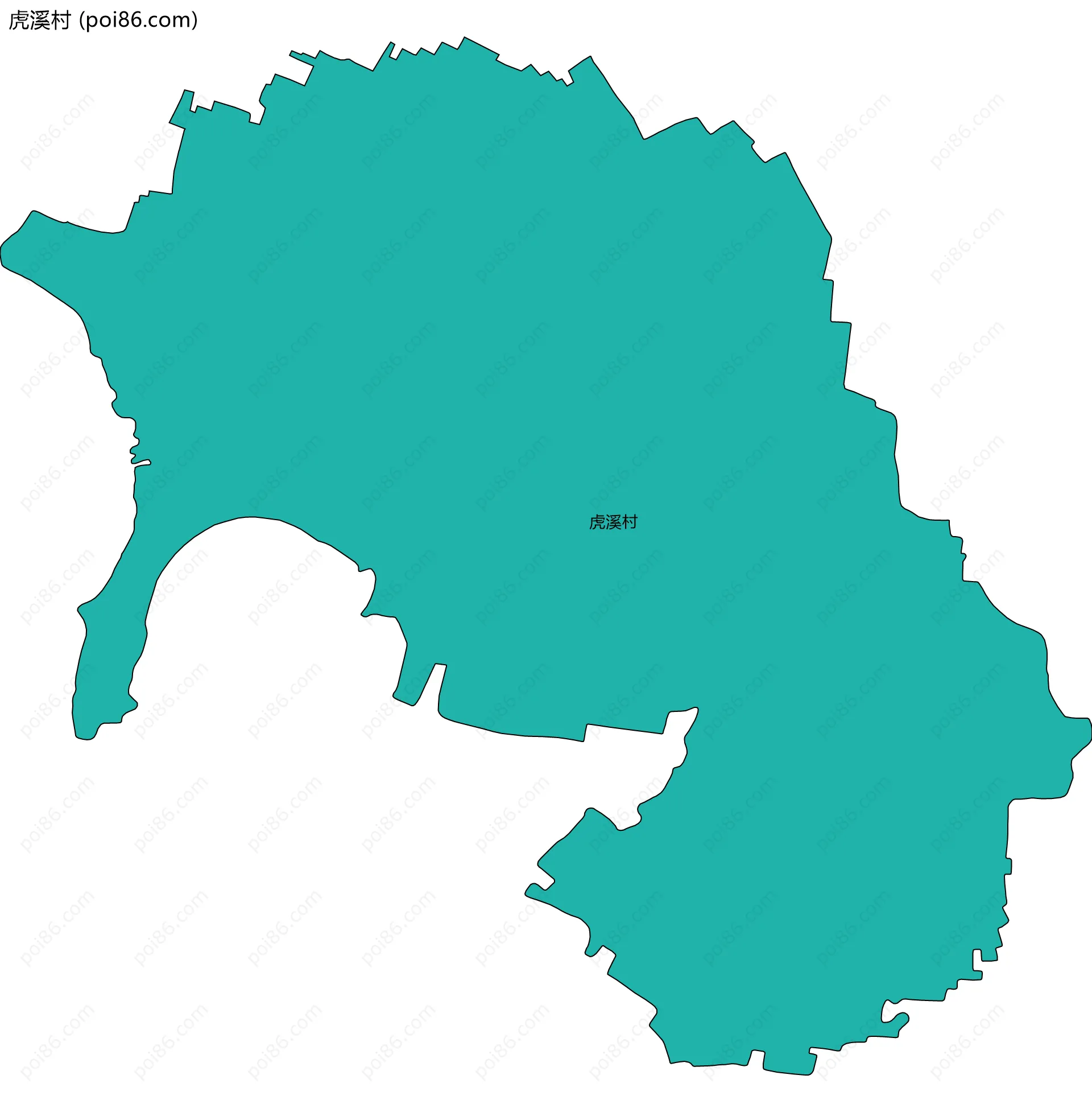 虎溪村边界地图