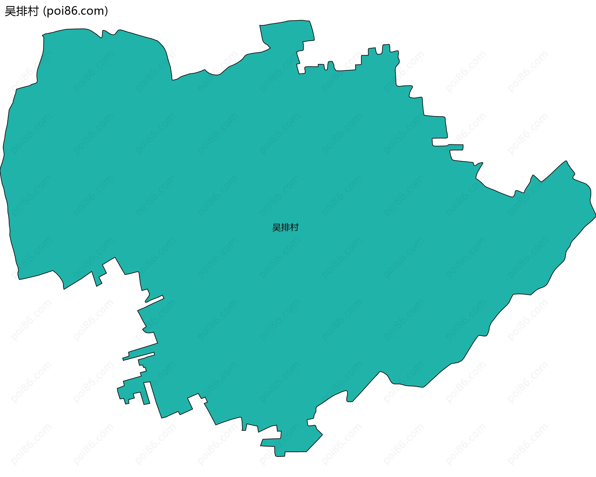 吴排村边界地图