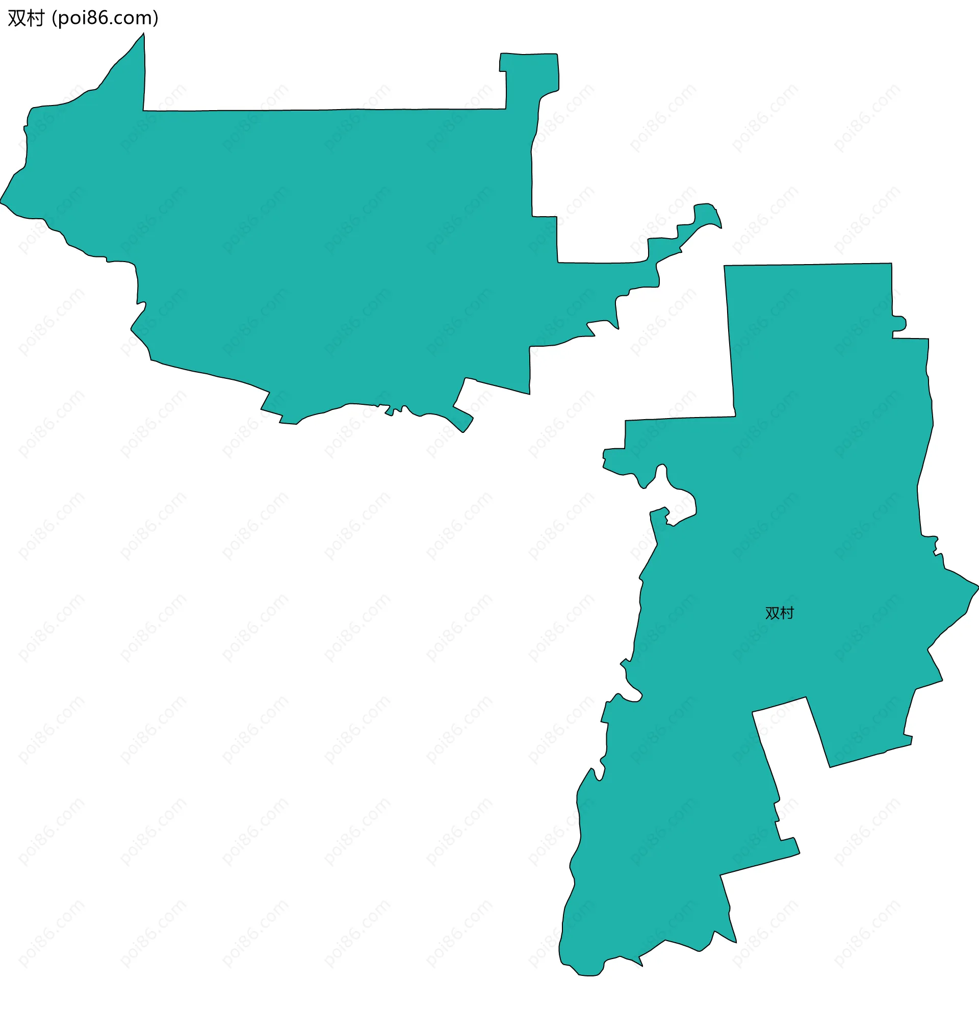 双村边界地图