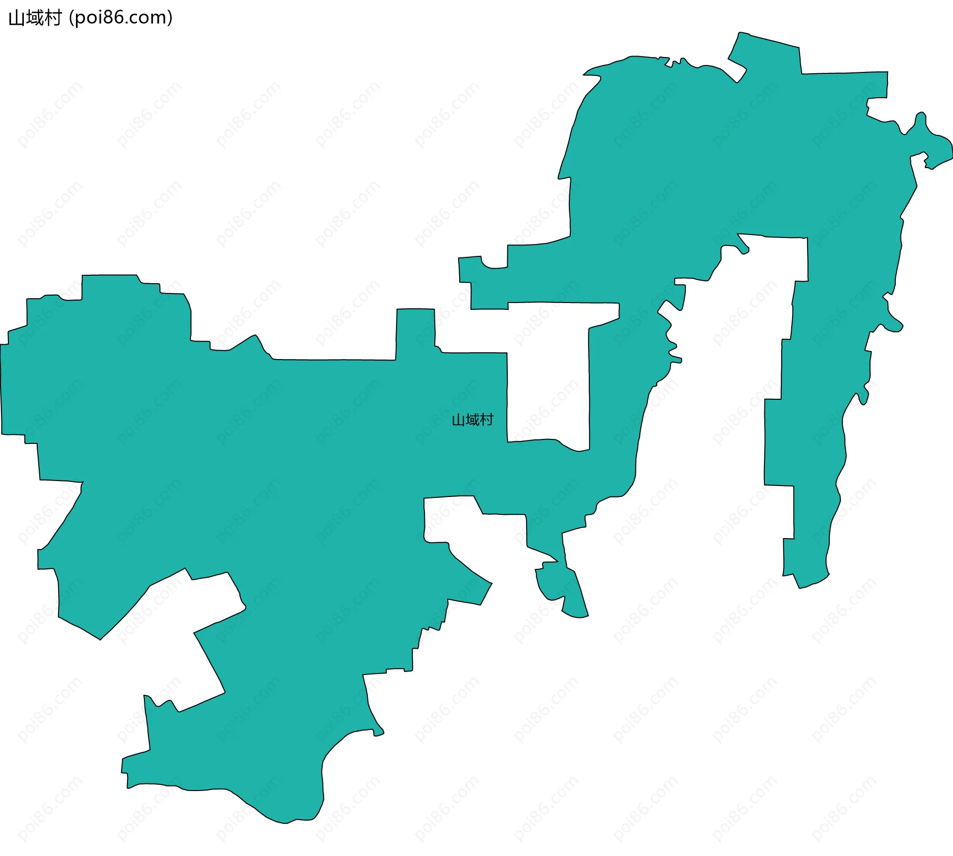 山域村边界地图