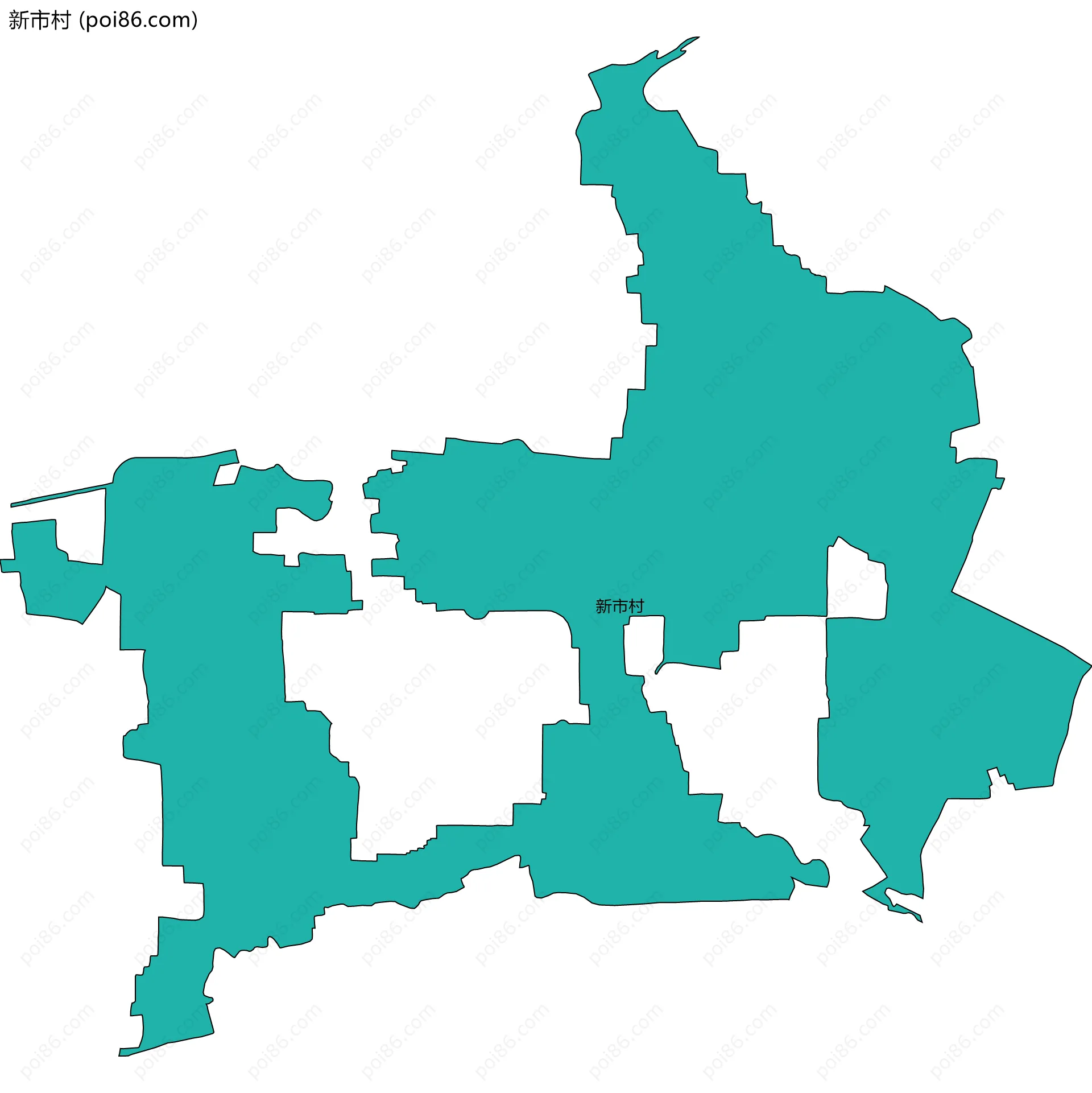 新市村边界地图