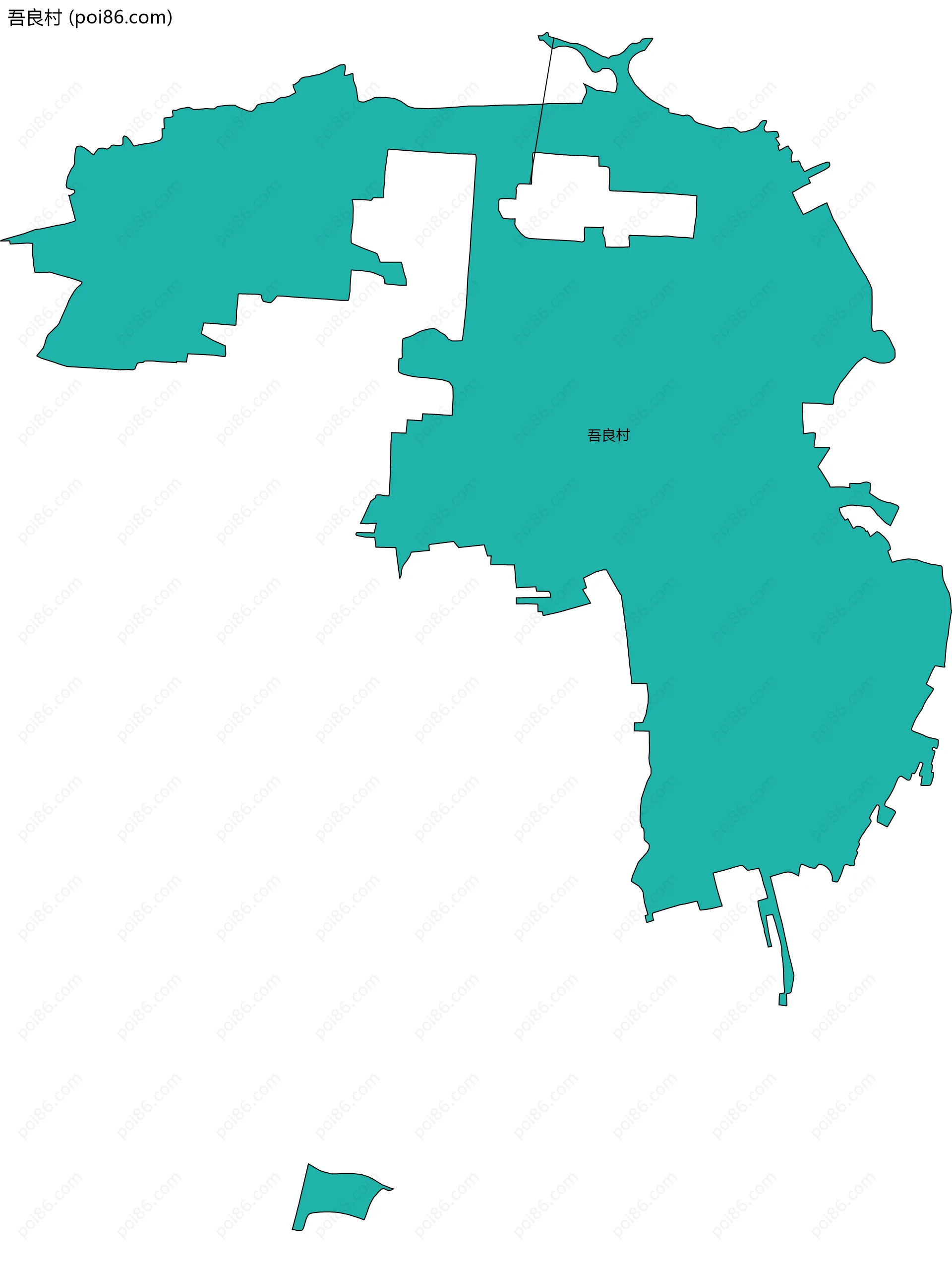 吾良村边界地图