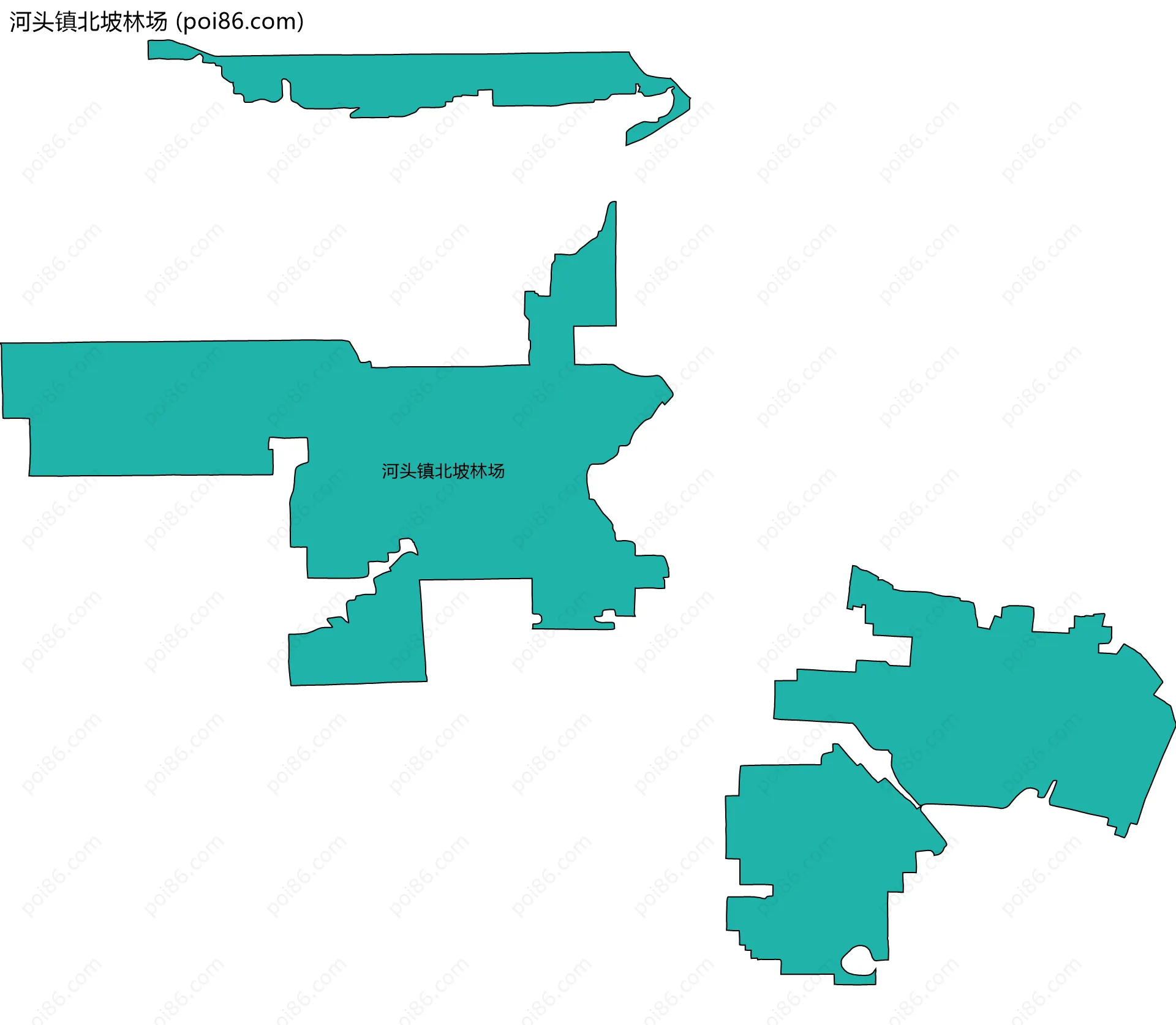 河头镇北坡林场边界地图