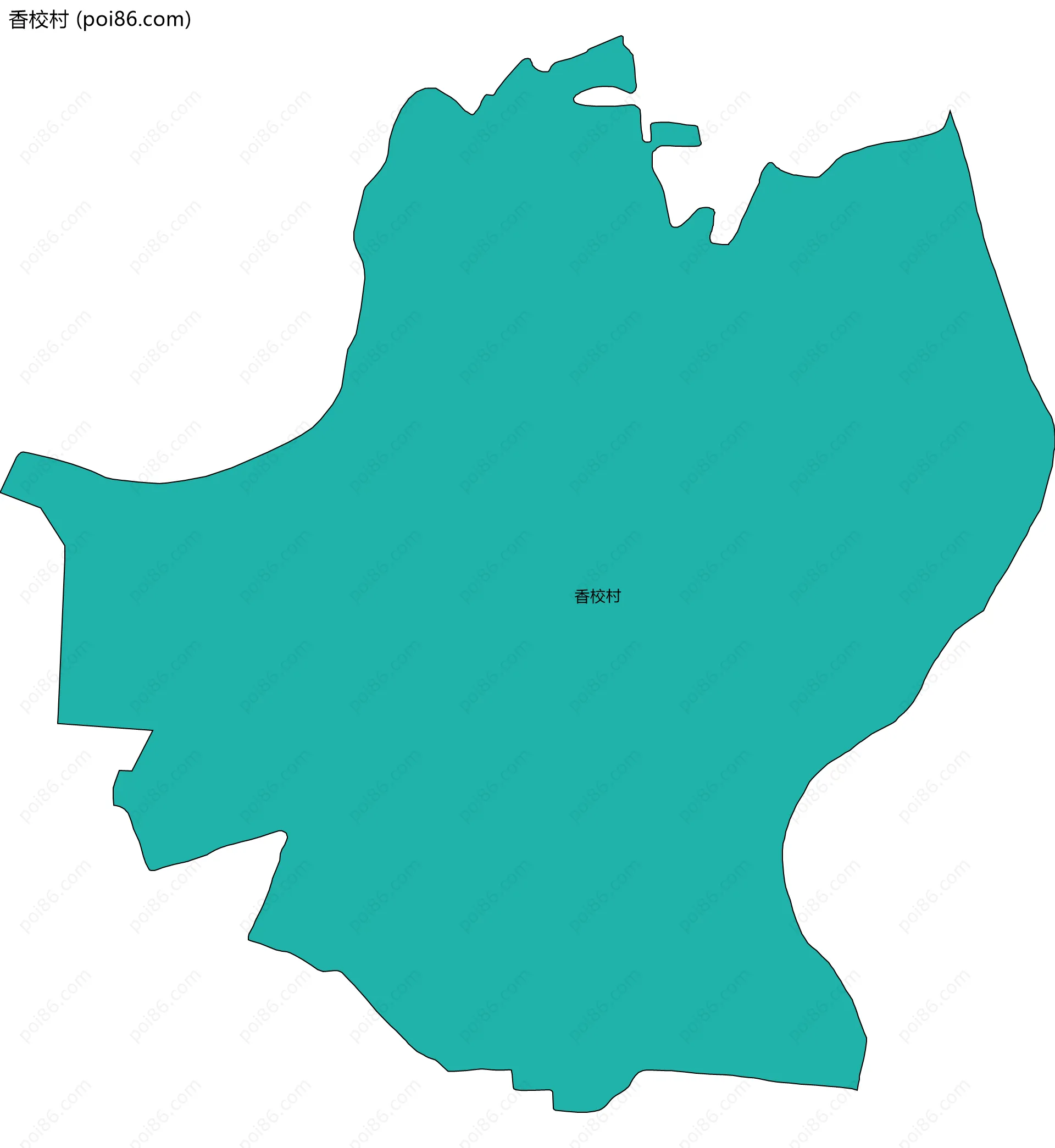 香校村边界地图