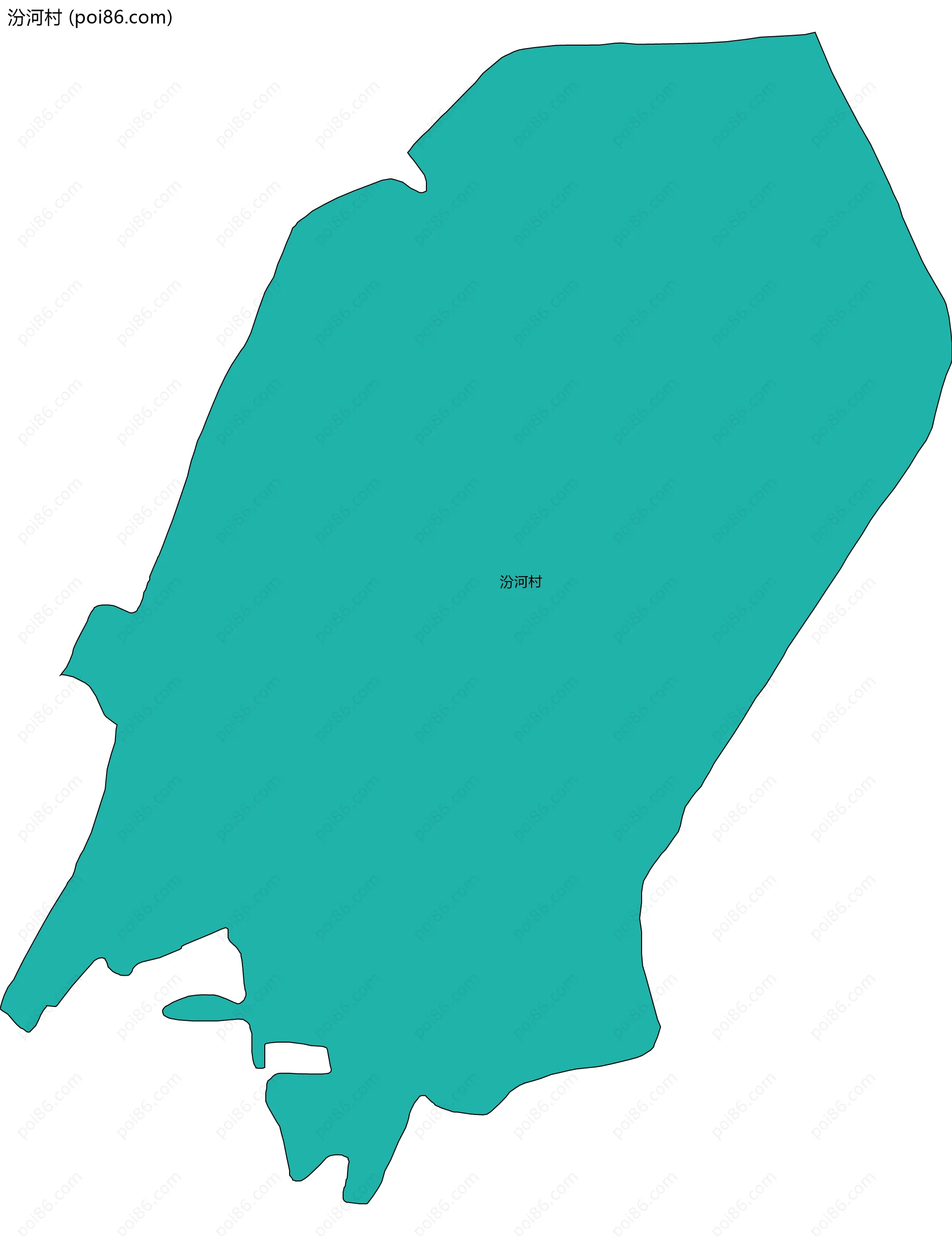 汾河村边界地图