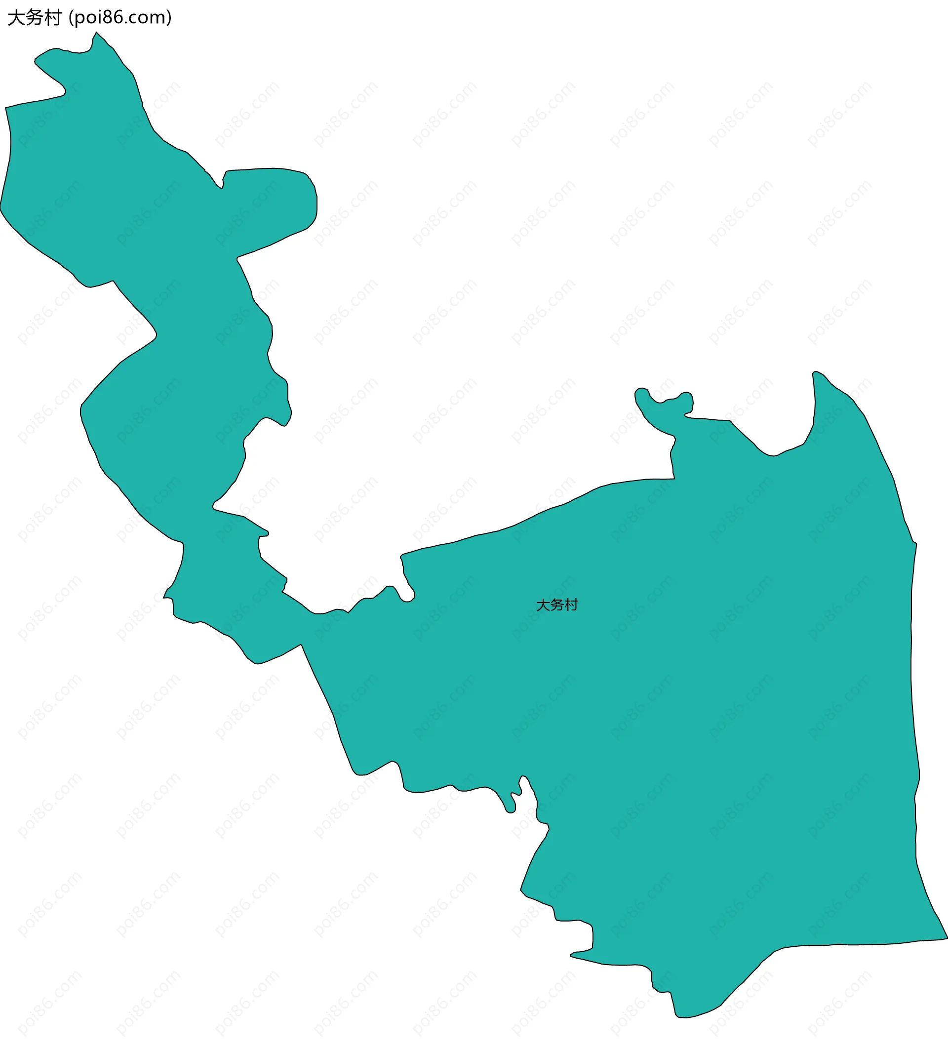 大务村边界地图
