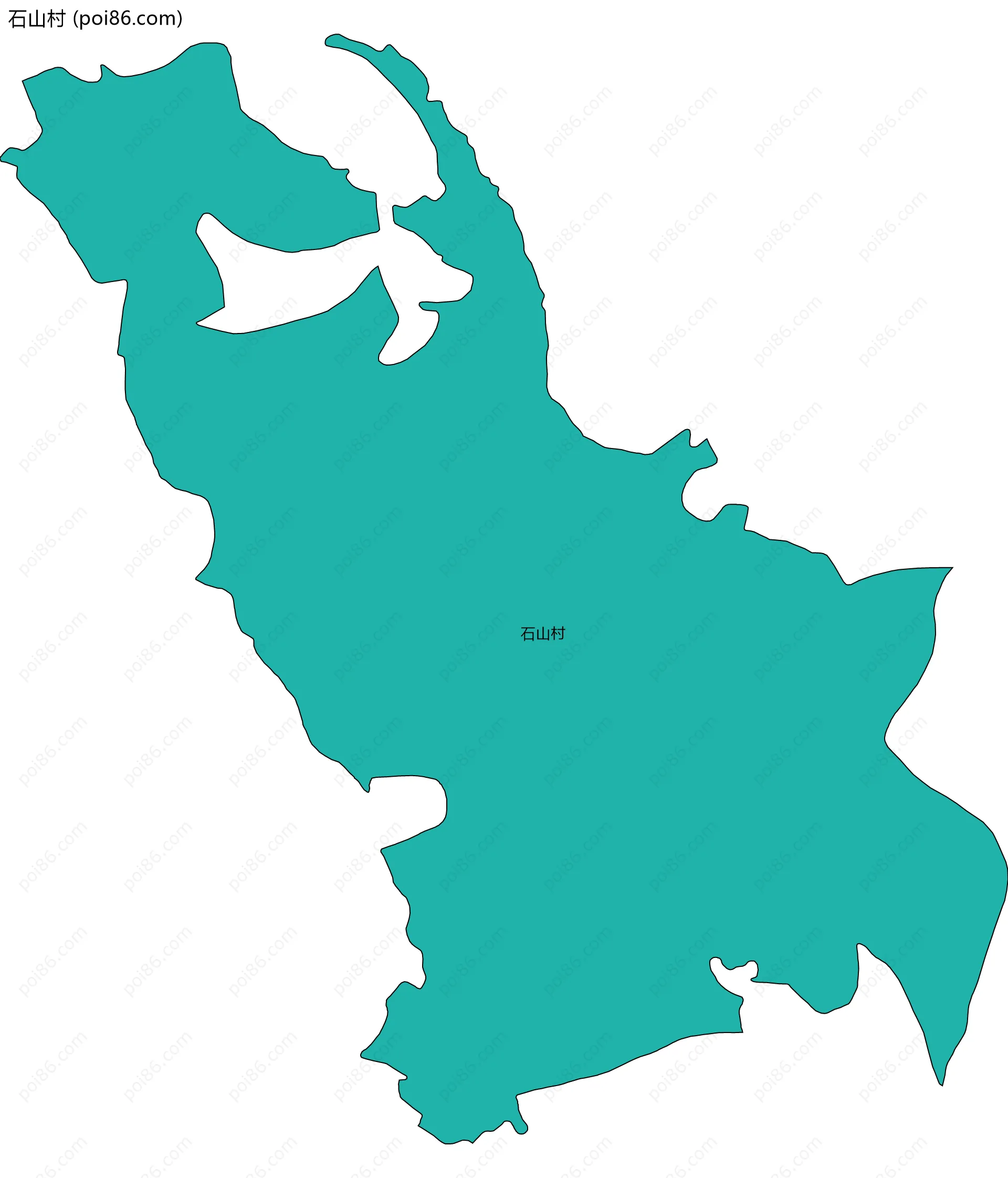 石山村边界地图