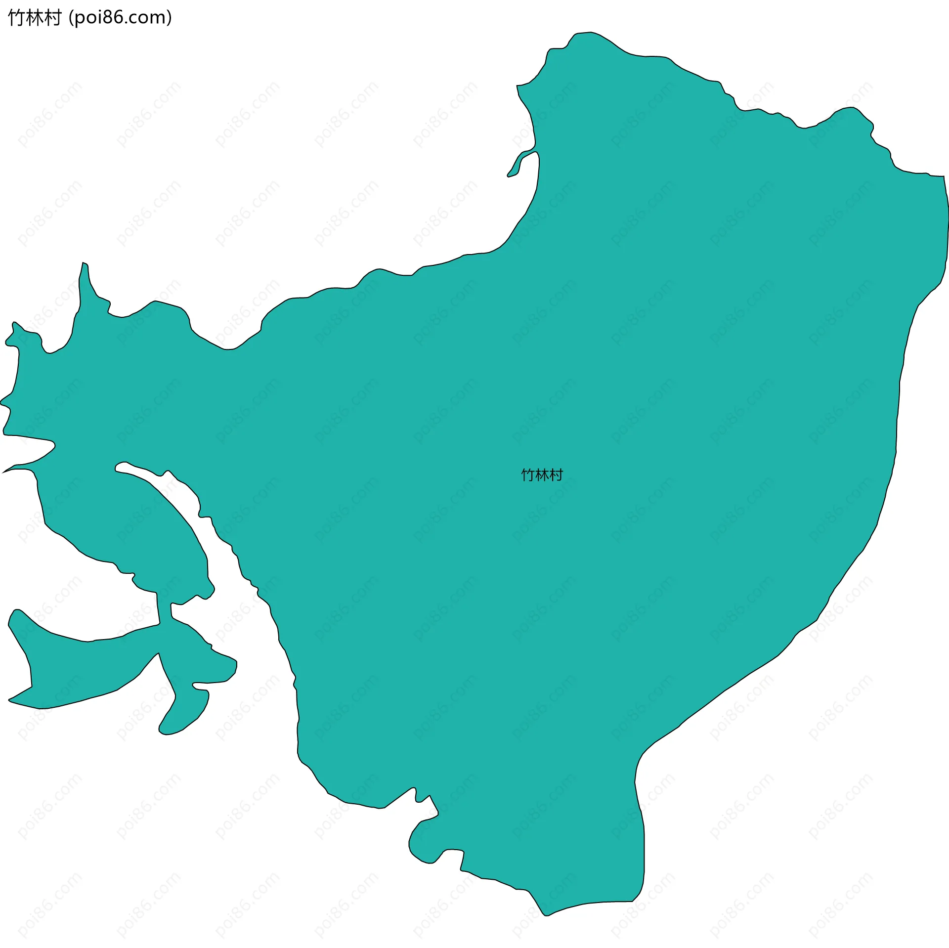 竹林村边界地图