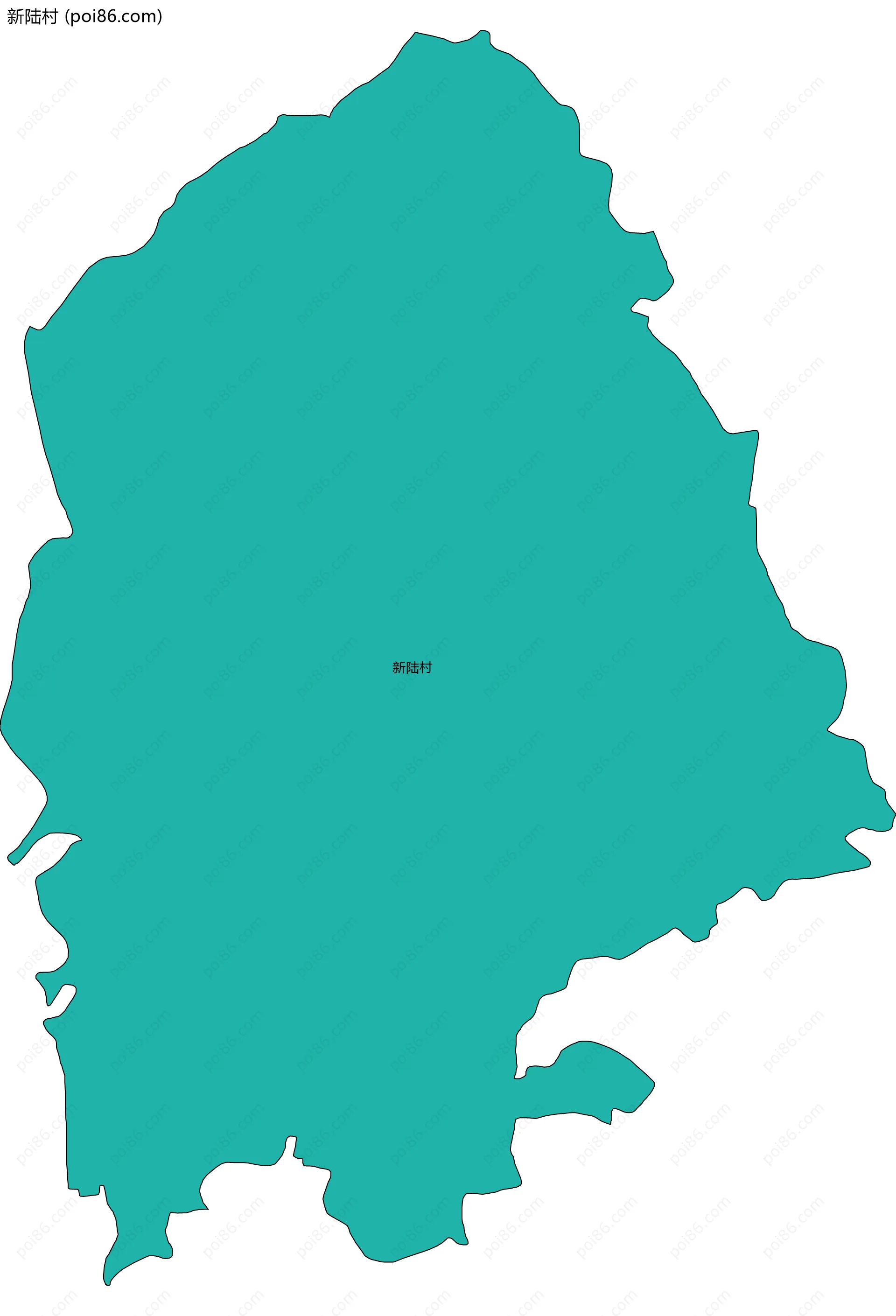 新陆村边界地图