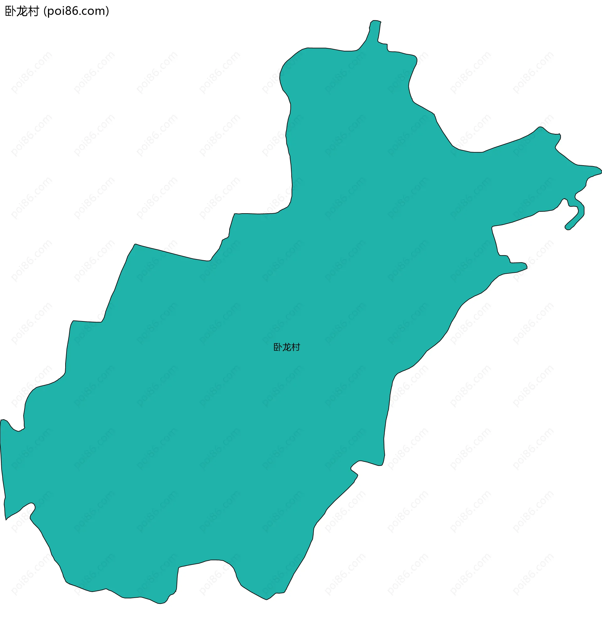 卧龙村边界地图