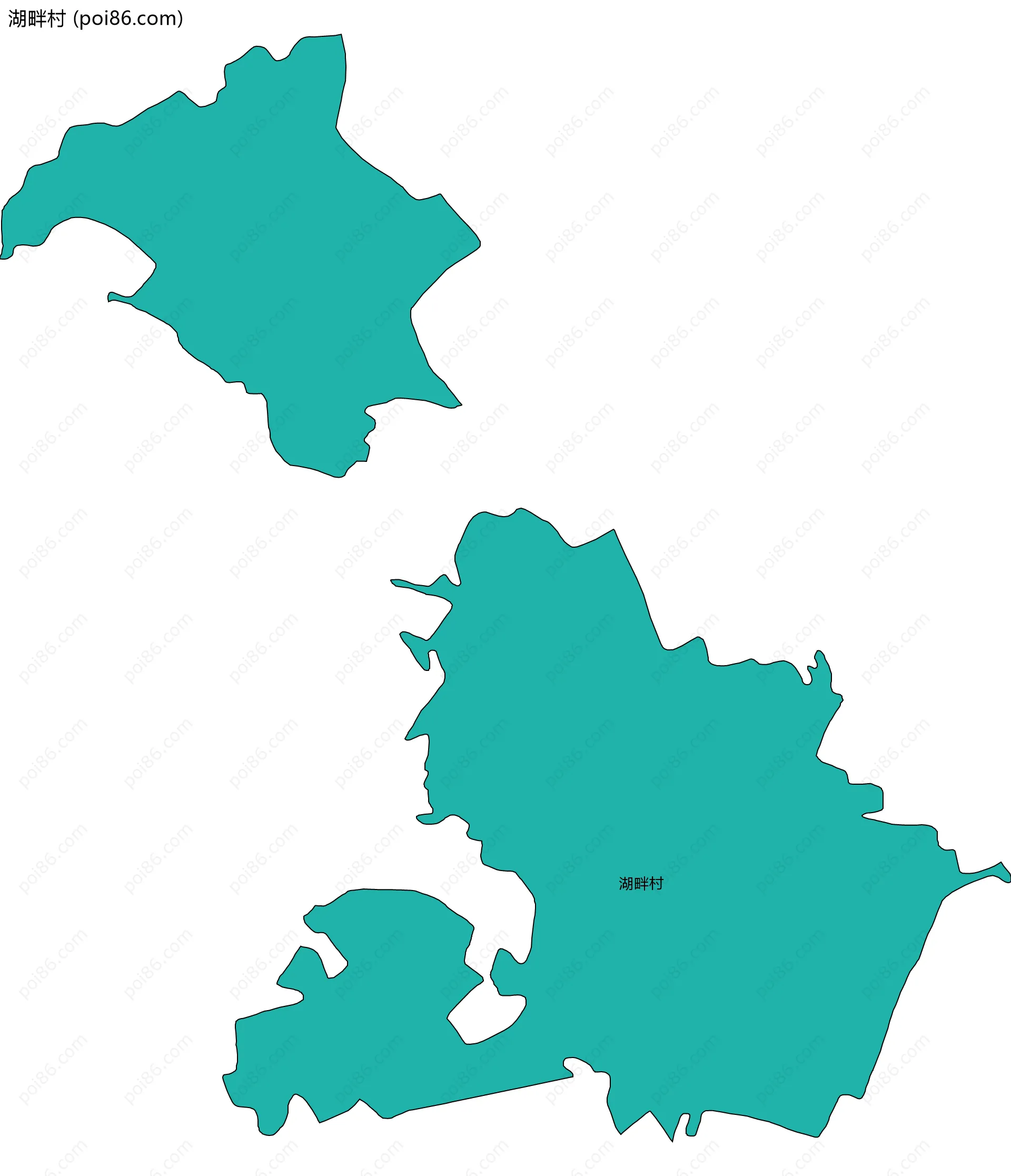 湖畔村边界地图