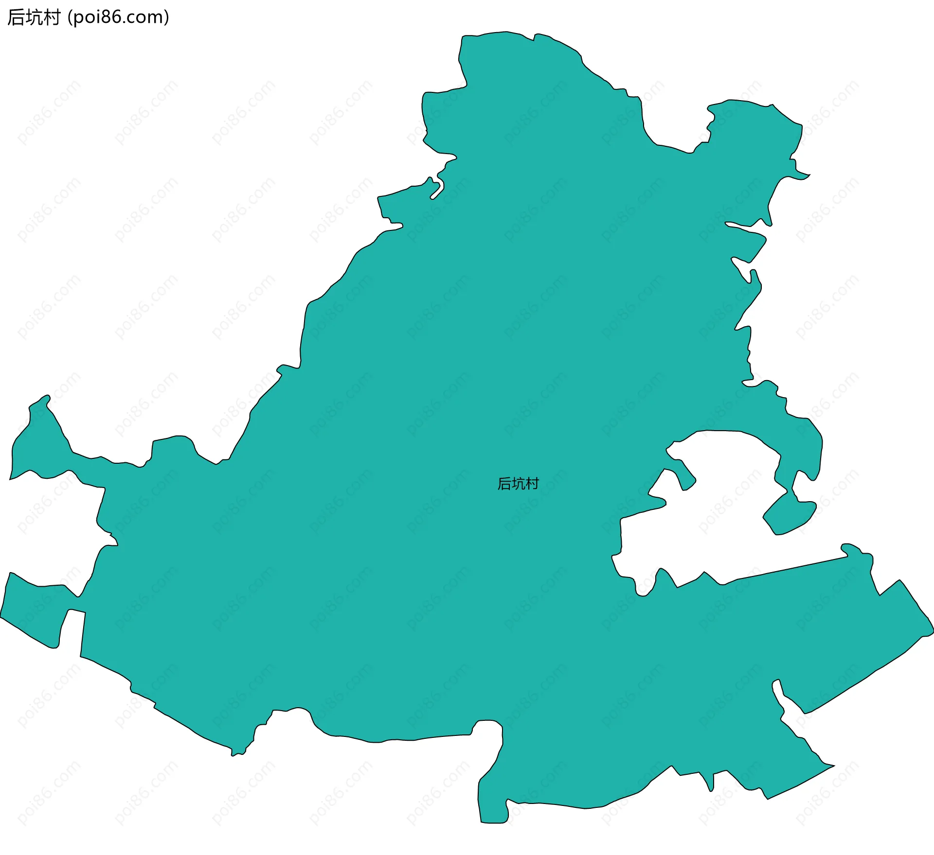 后坑村边界地图