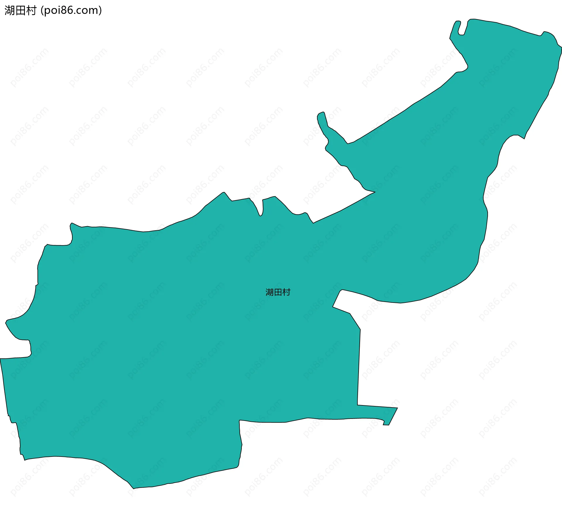 湖田村边界地图