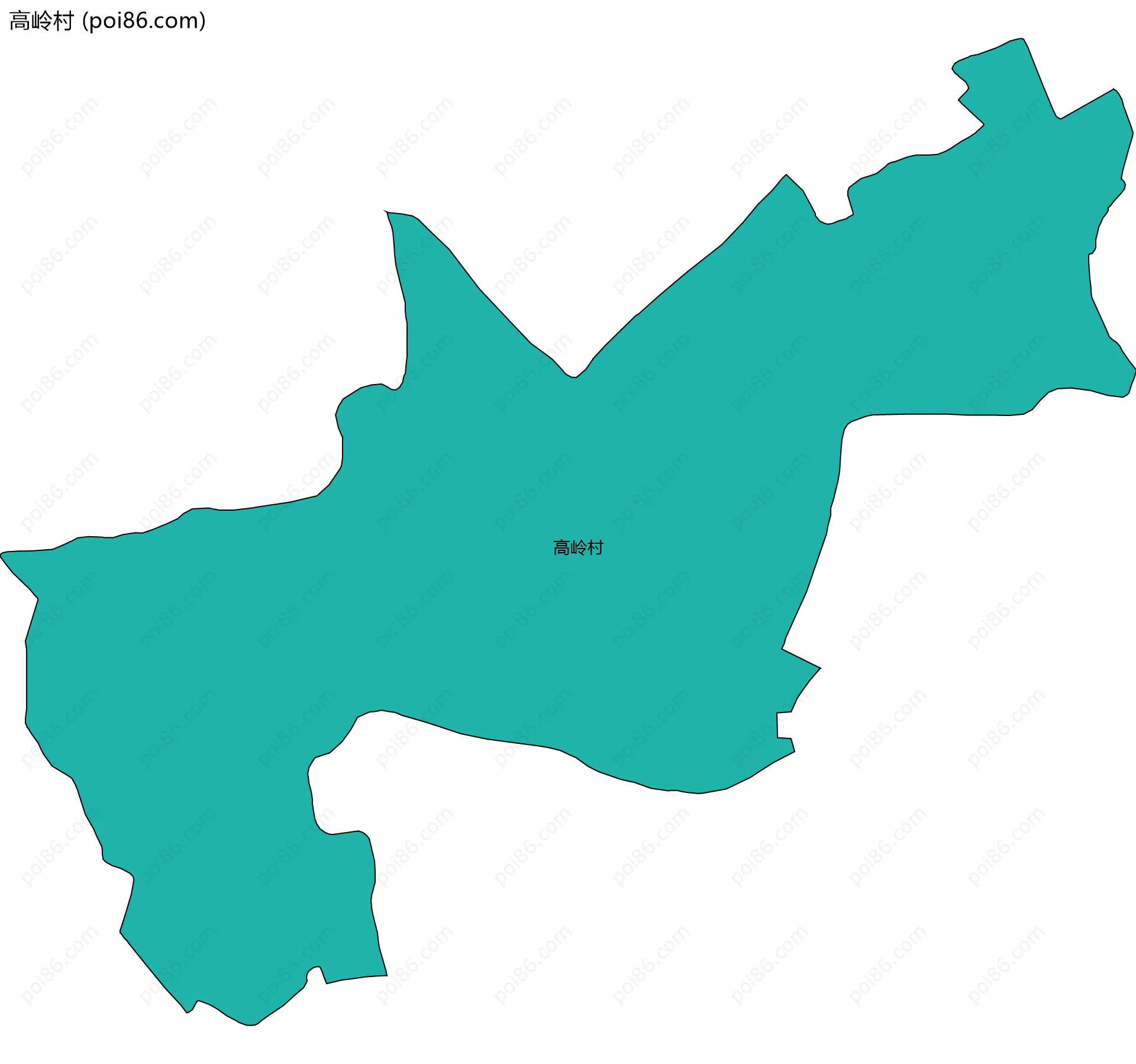 高岭村边界地图