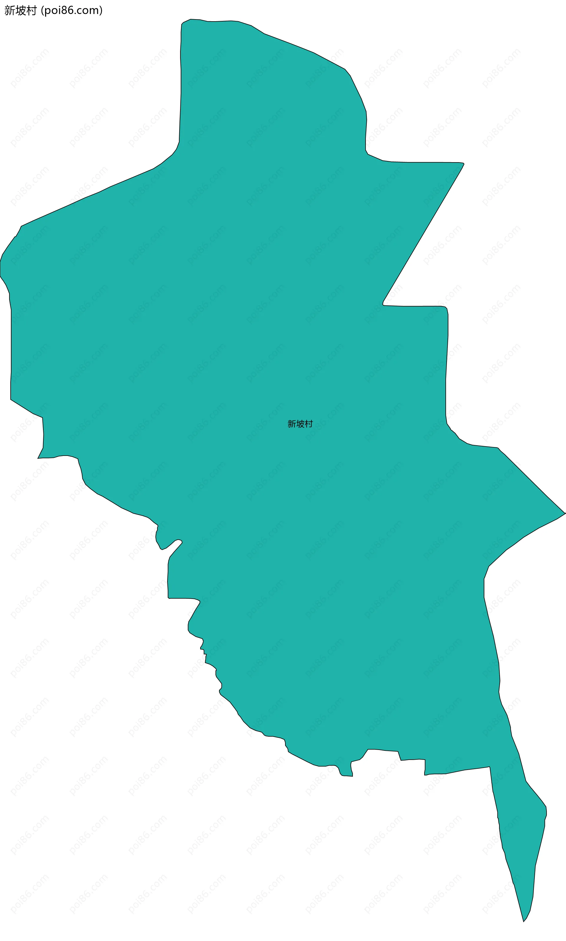 新坡村边界地图