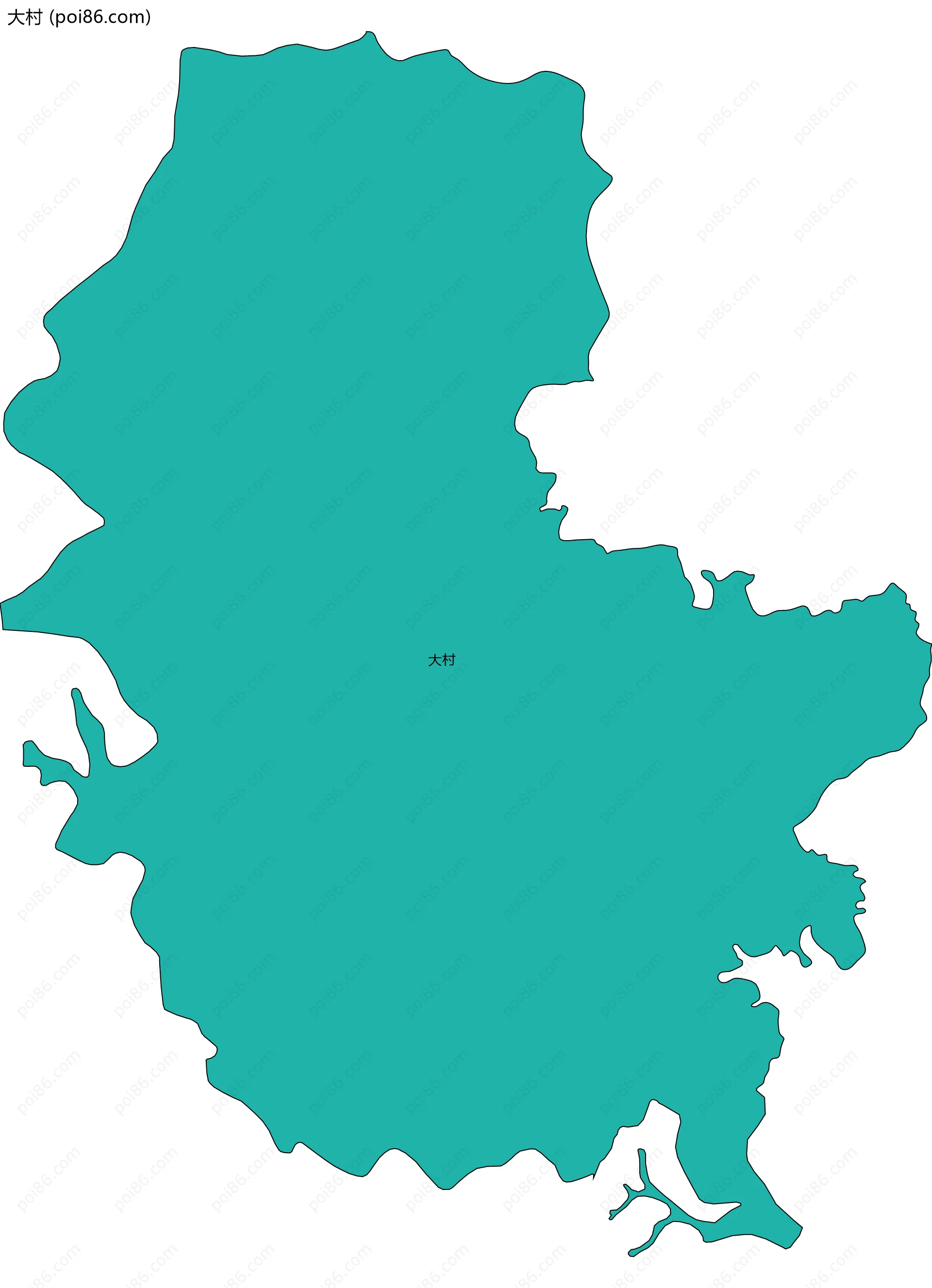 大村边界地图