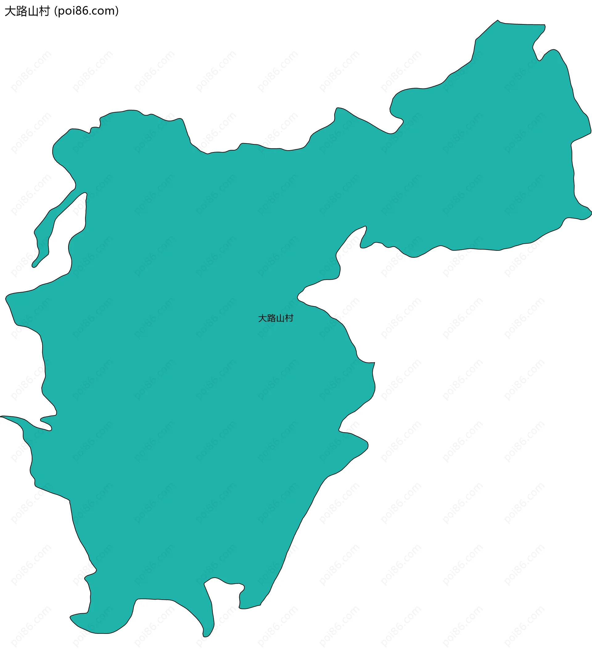 大路山村边界地图