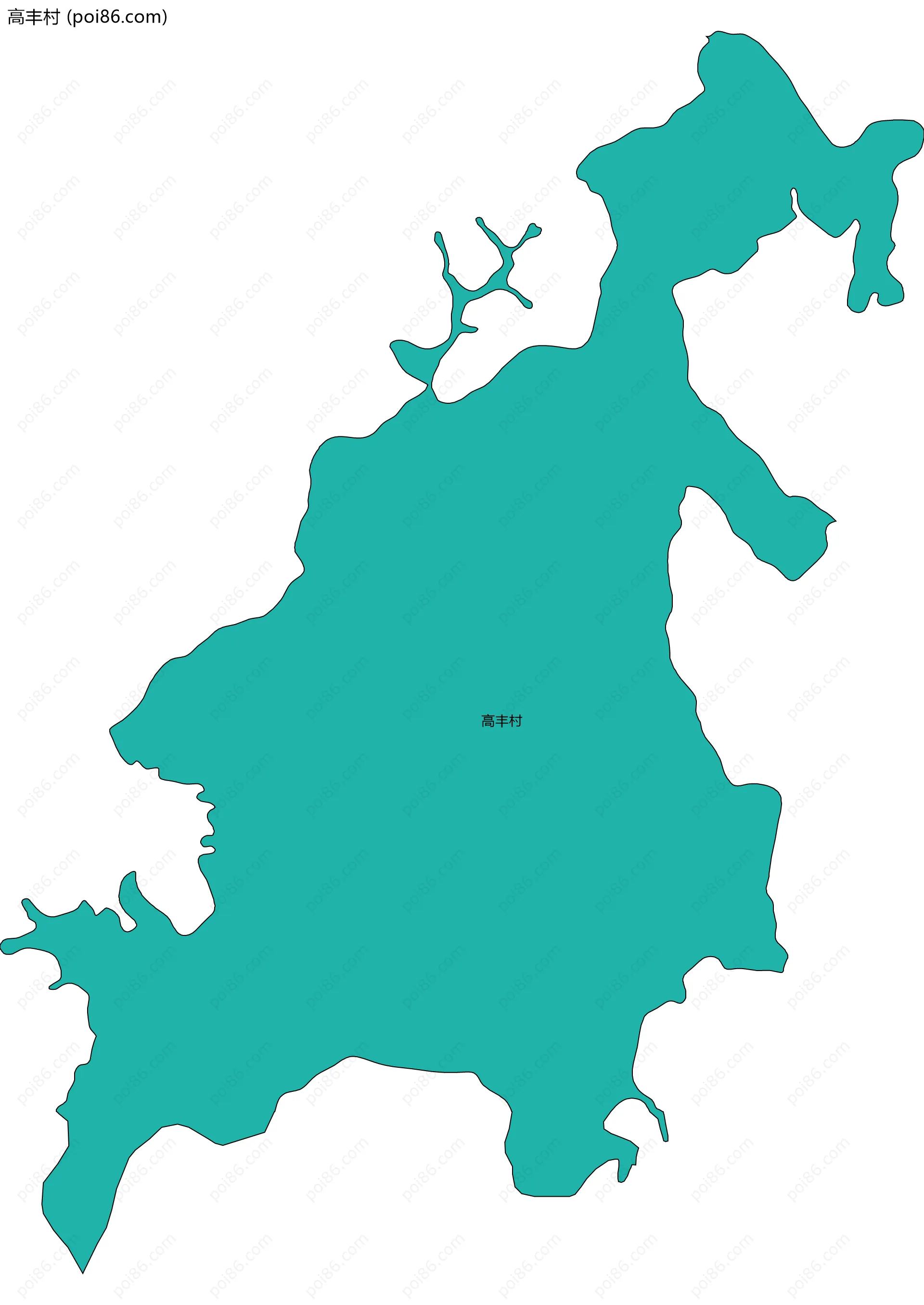 高丰村边界地图
