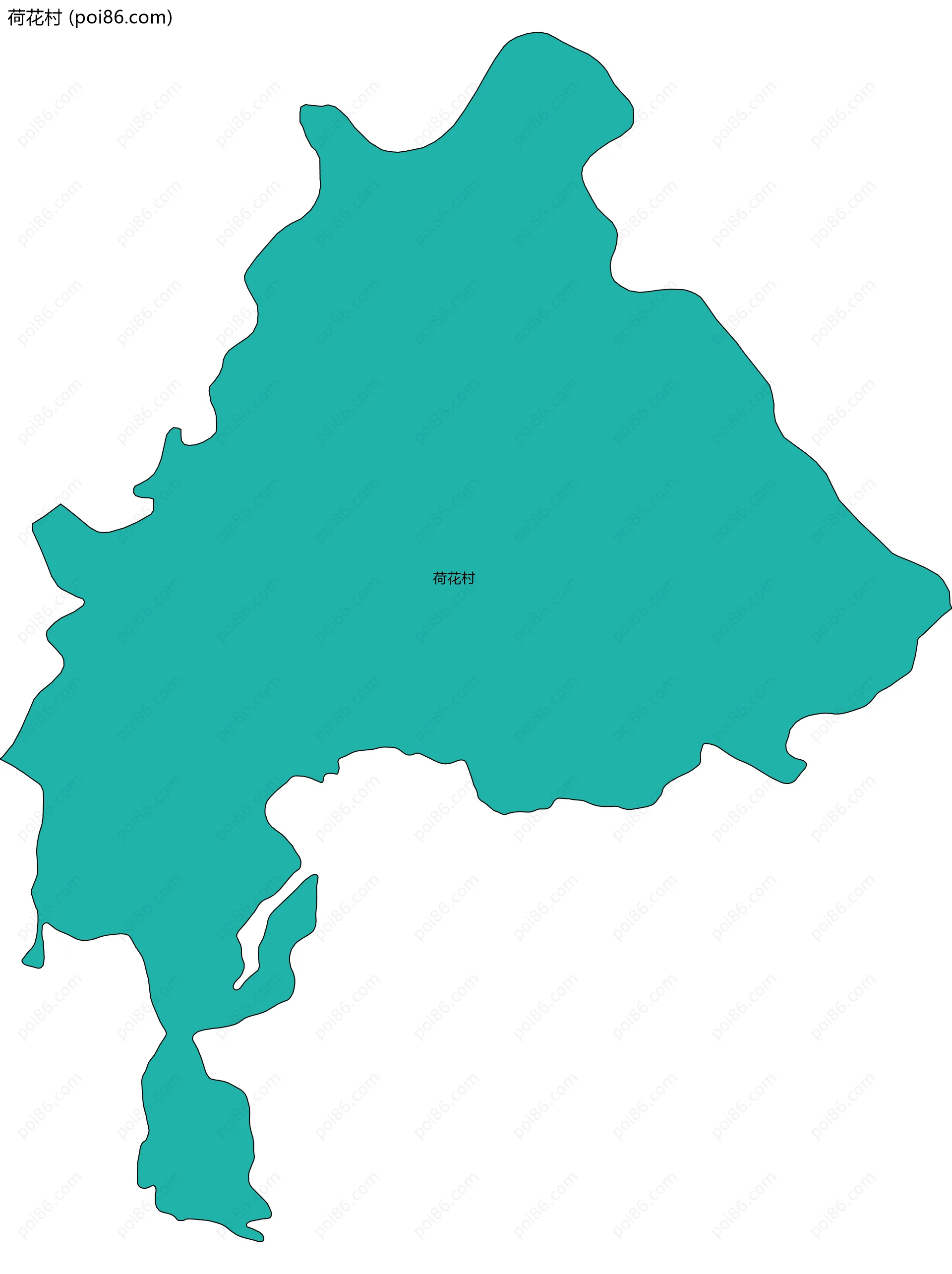 荷花村边界地图