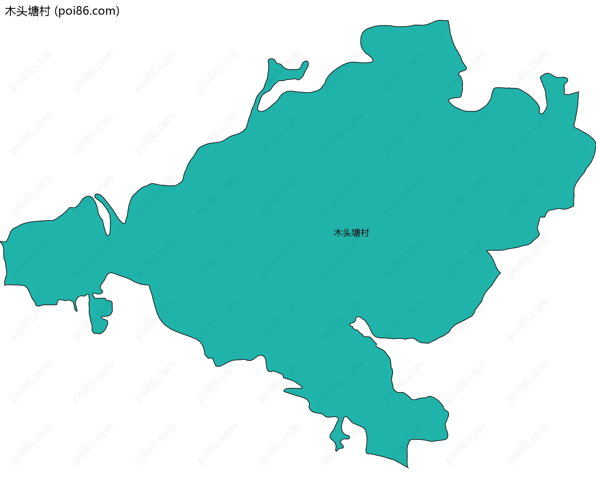 木头塘村边界地图