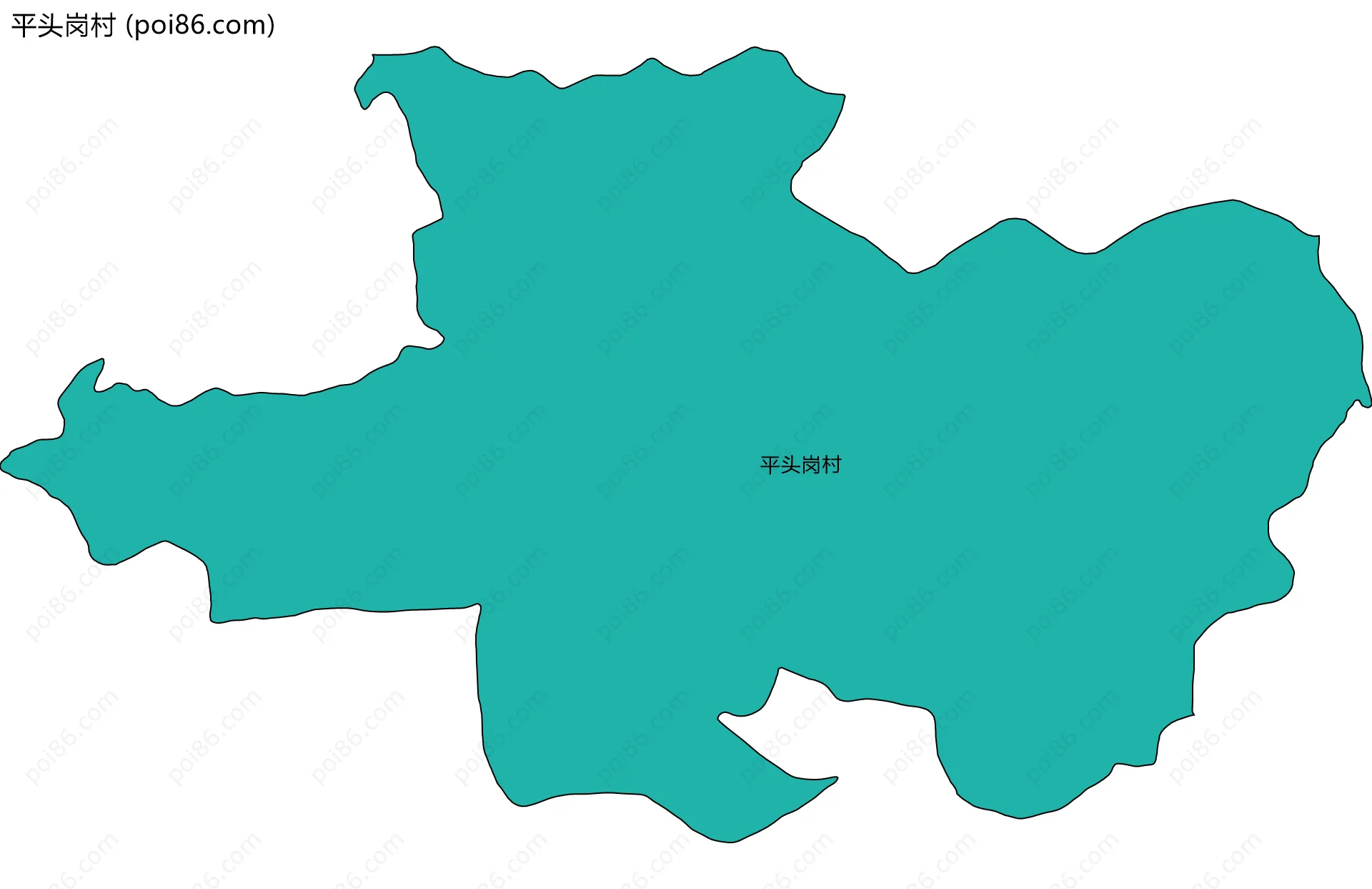 平头岗村边界地图