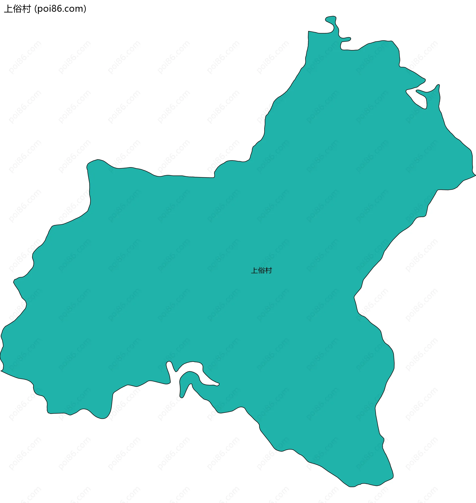 上俗村边界地图