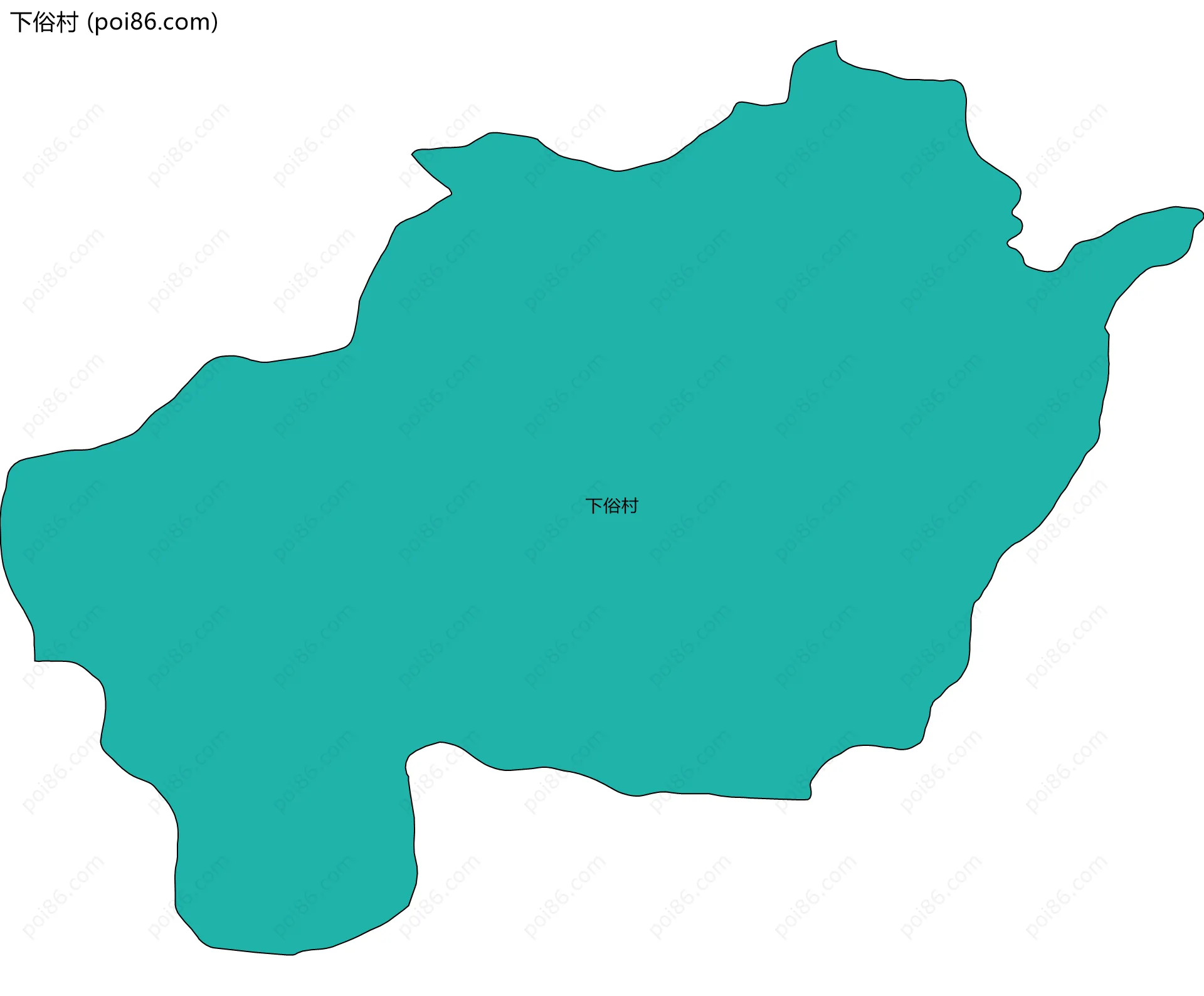 下俗村边界地图