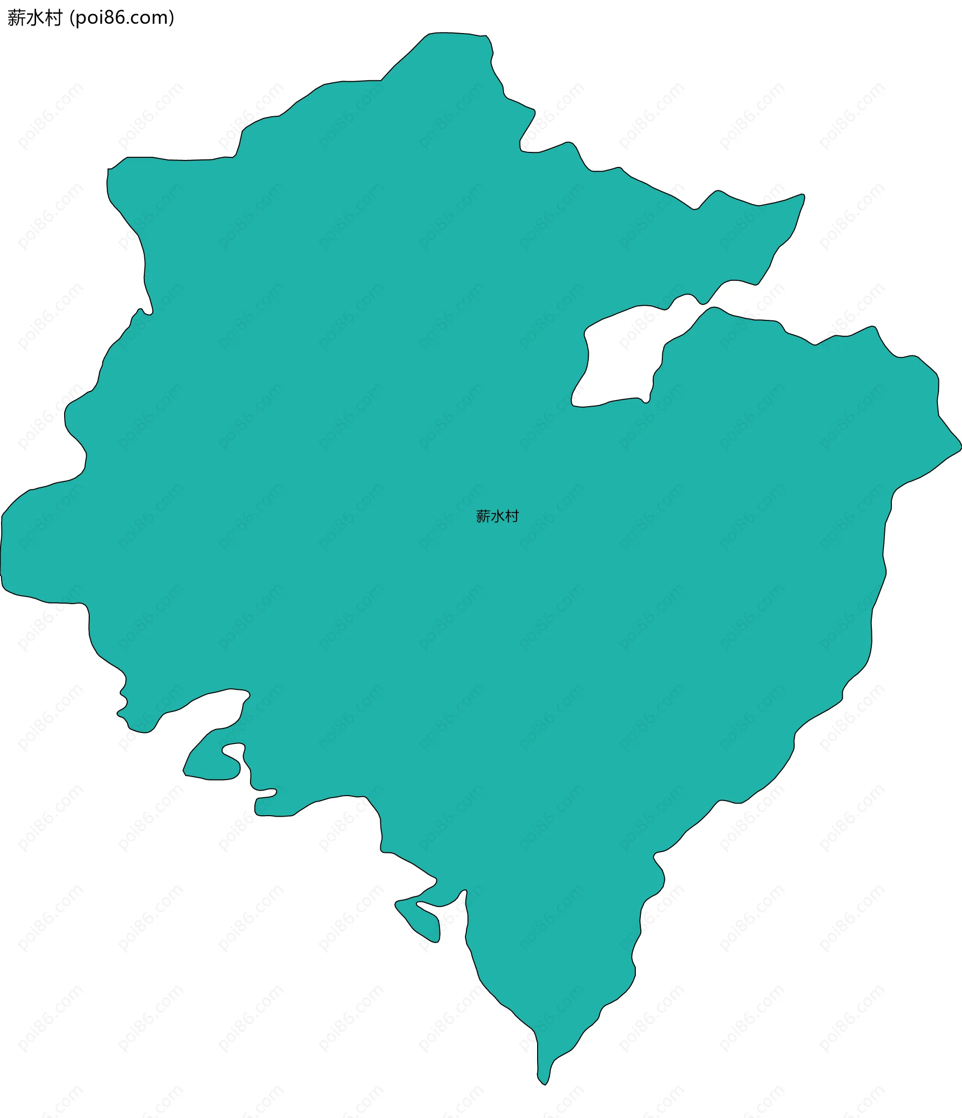 薪水村边界地图