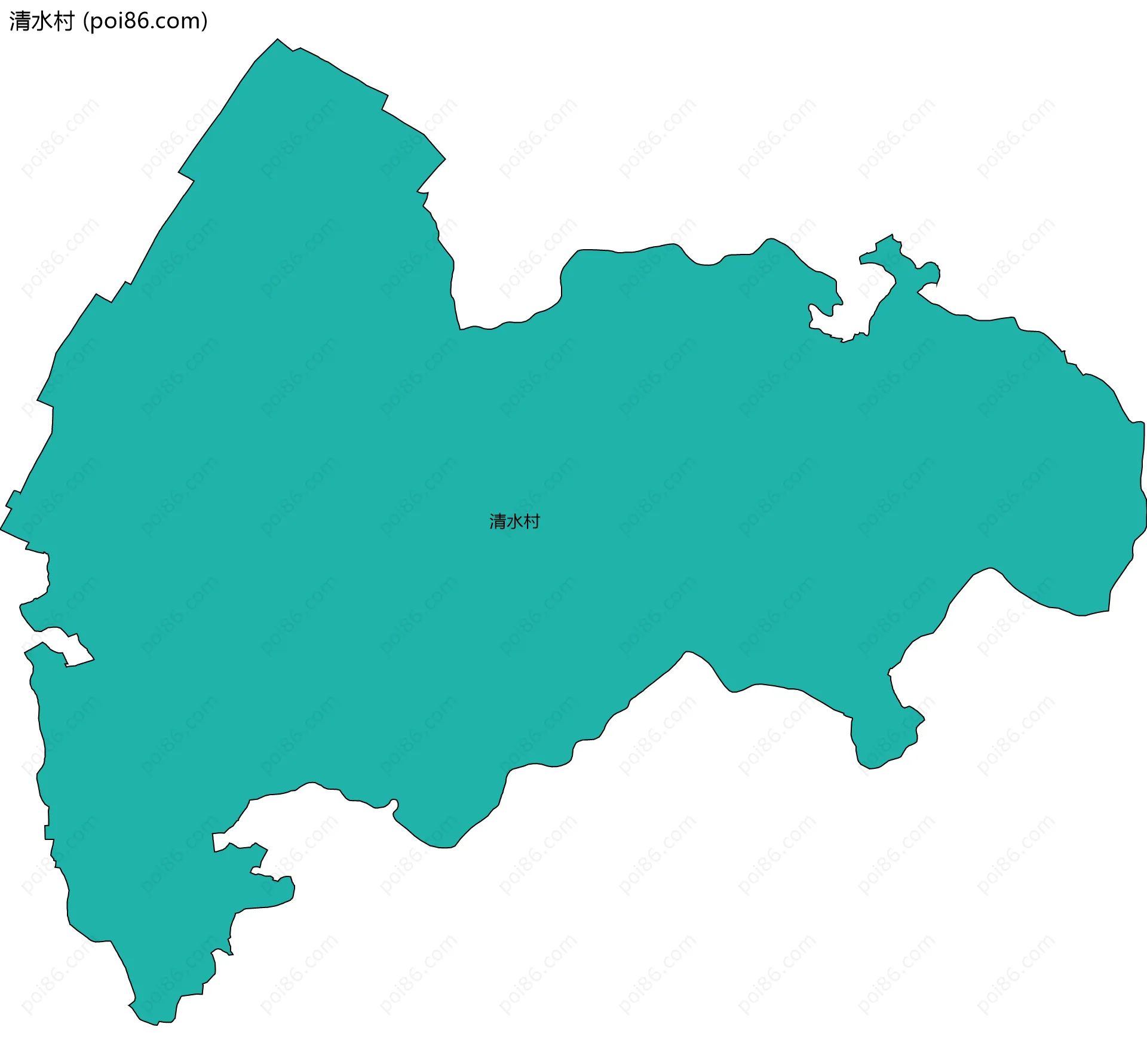 清水村边界地图