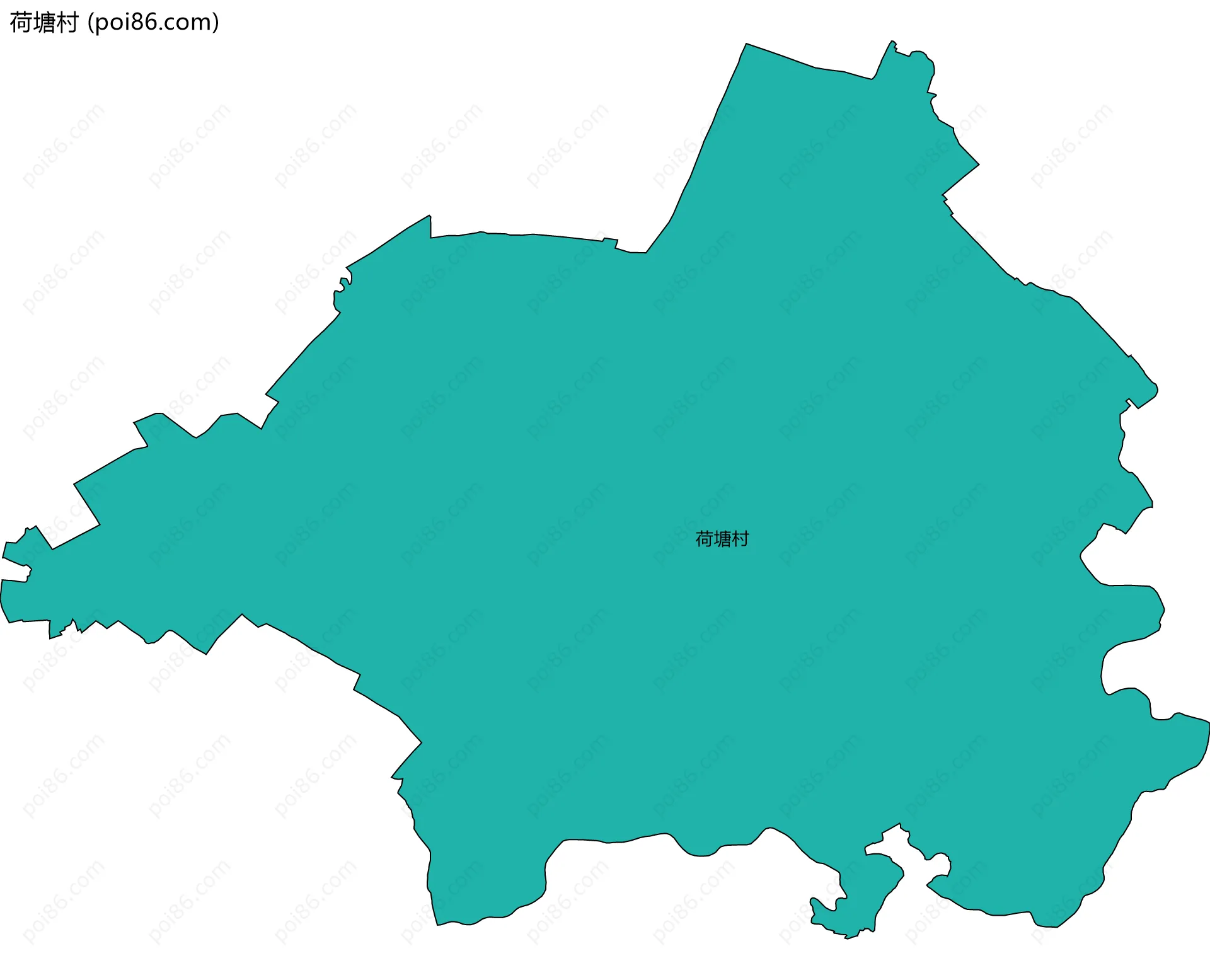荷塘村边界地图