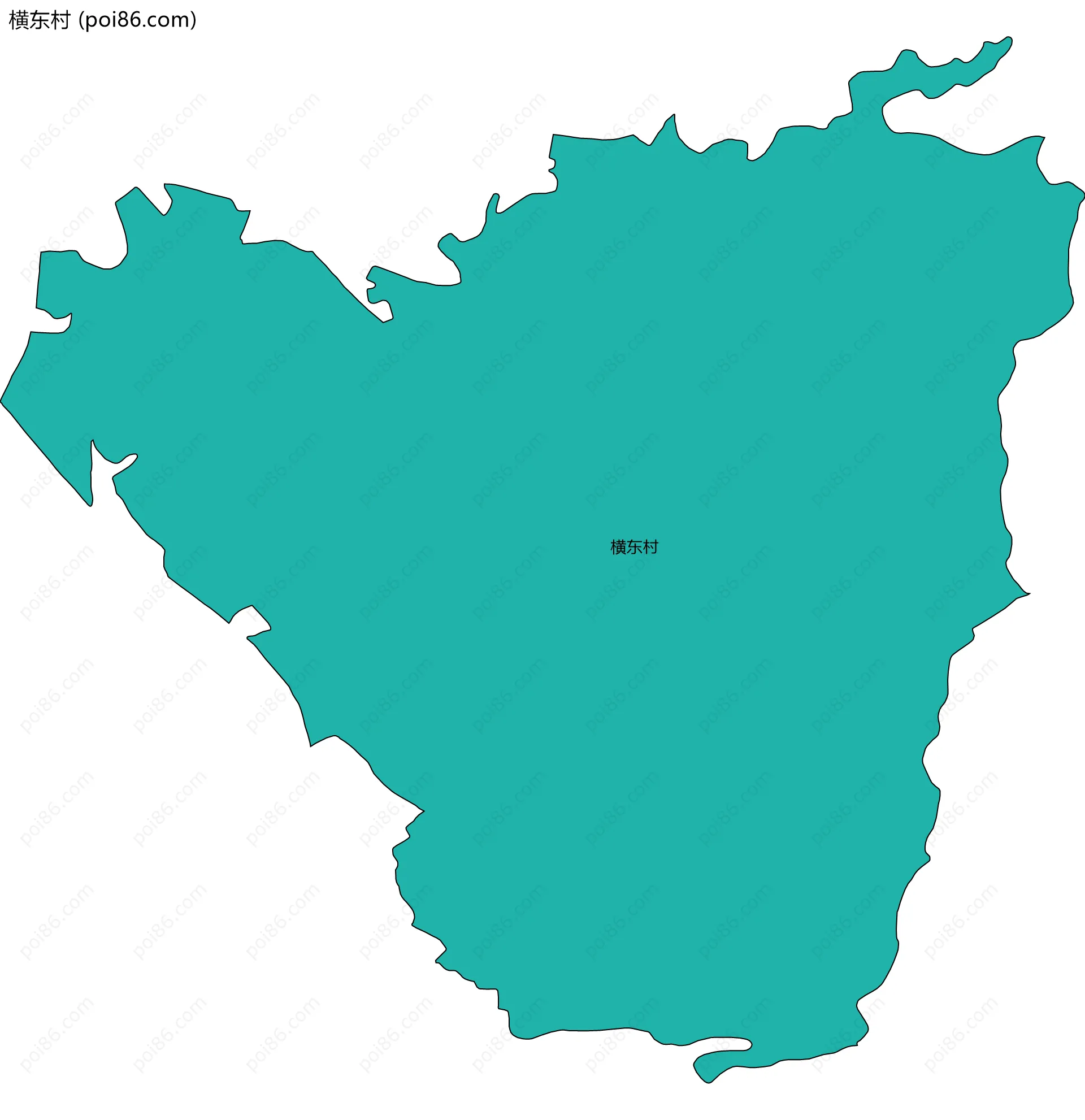 横东村边界地图