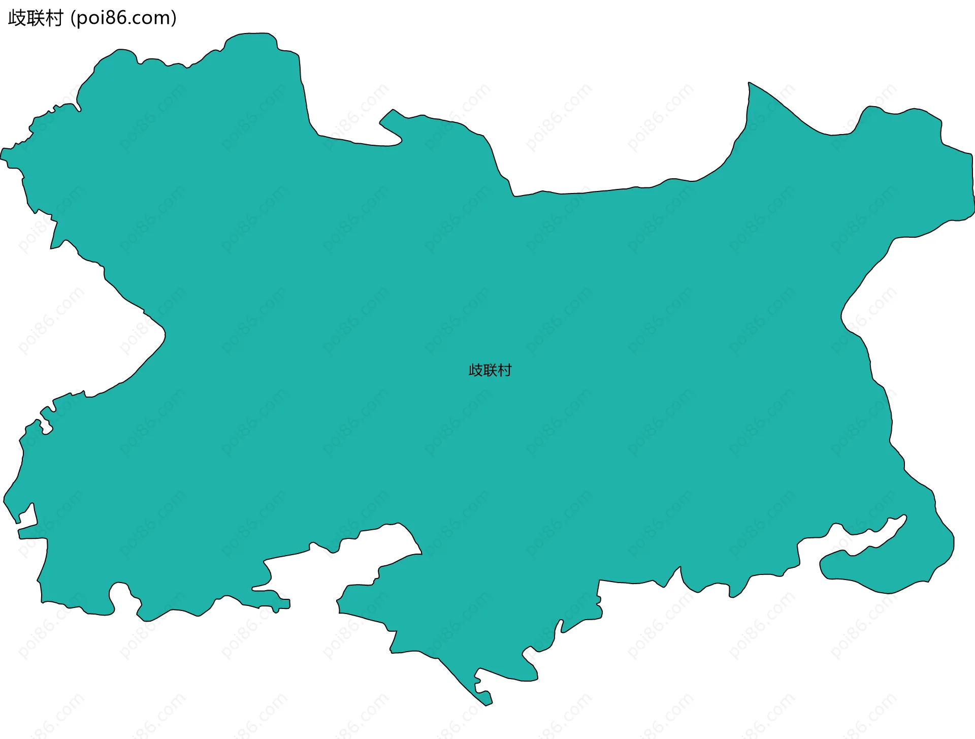 歧联村边界地图