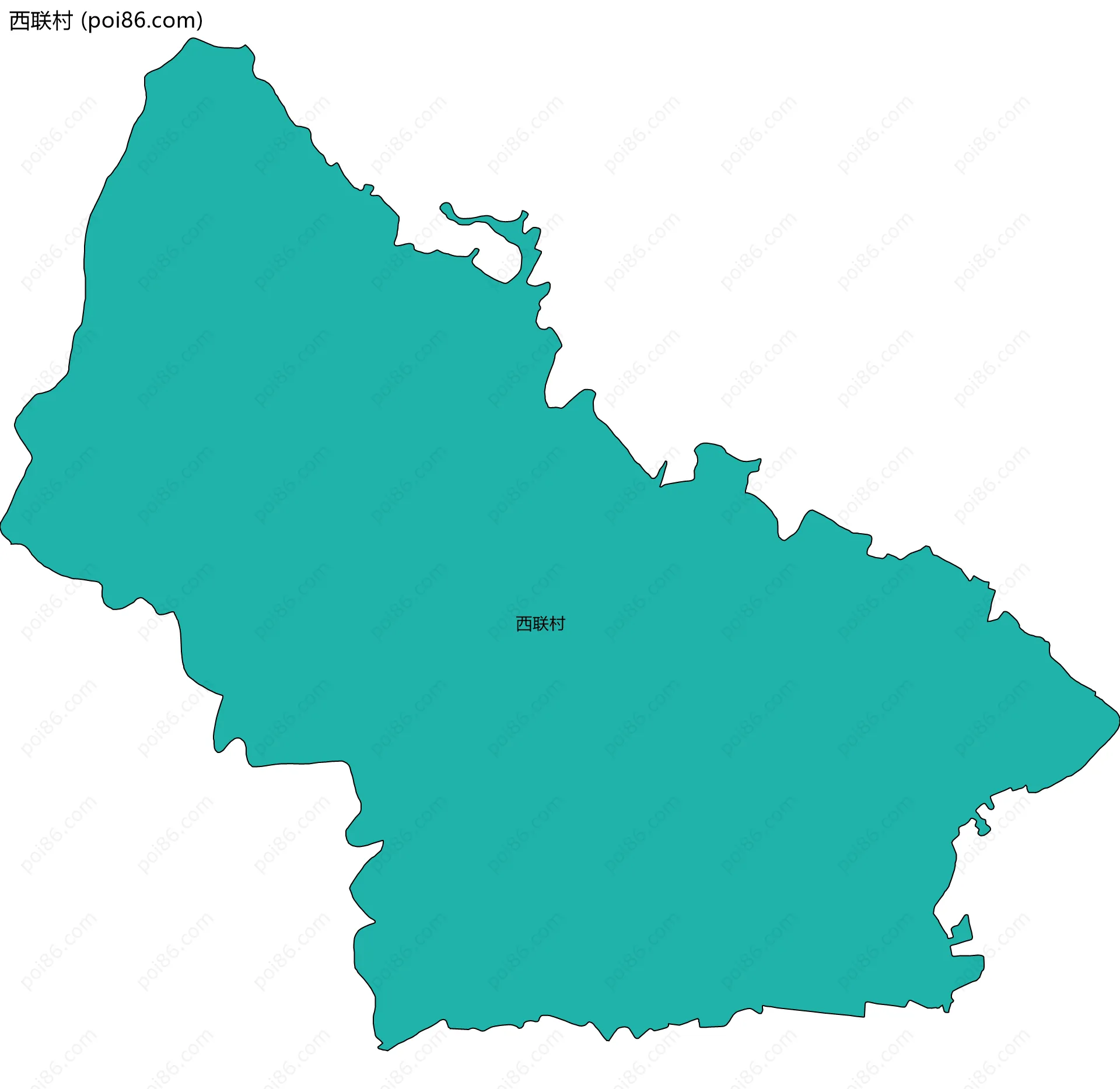 西联村边界地图